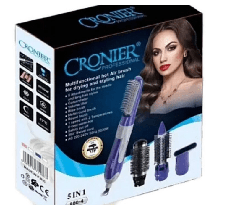Perie uscator par 5 in 1 Cronier 800 4 cu multiple accesorii pentru o coafura pefecta - imagine 5