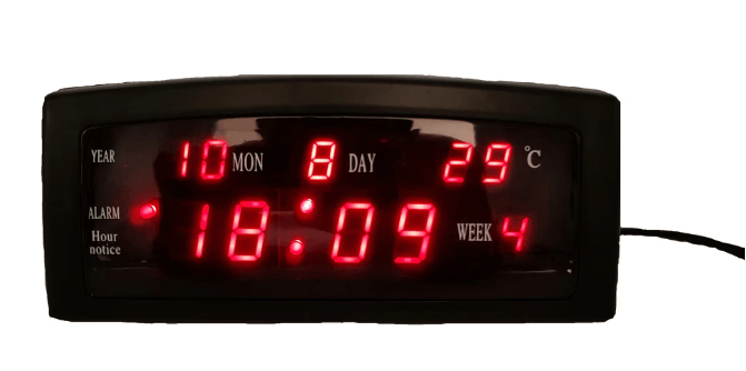 Ceas digital de masa 909 A LED cu alarma si termometru