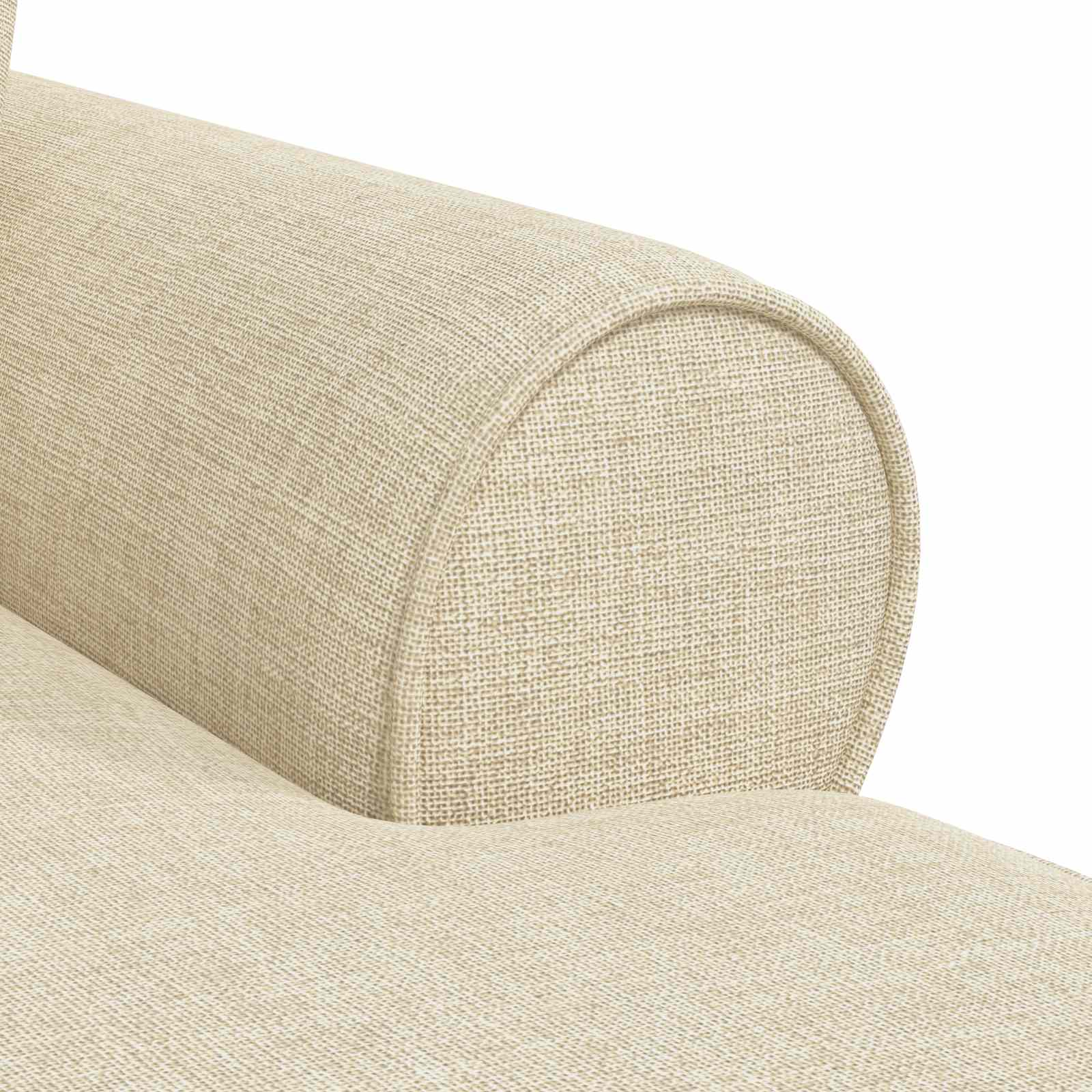 Fotoliu cu fusta cu perna Crem 91 x 157 x 91 cm tesatura — imaginea 8