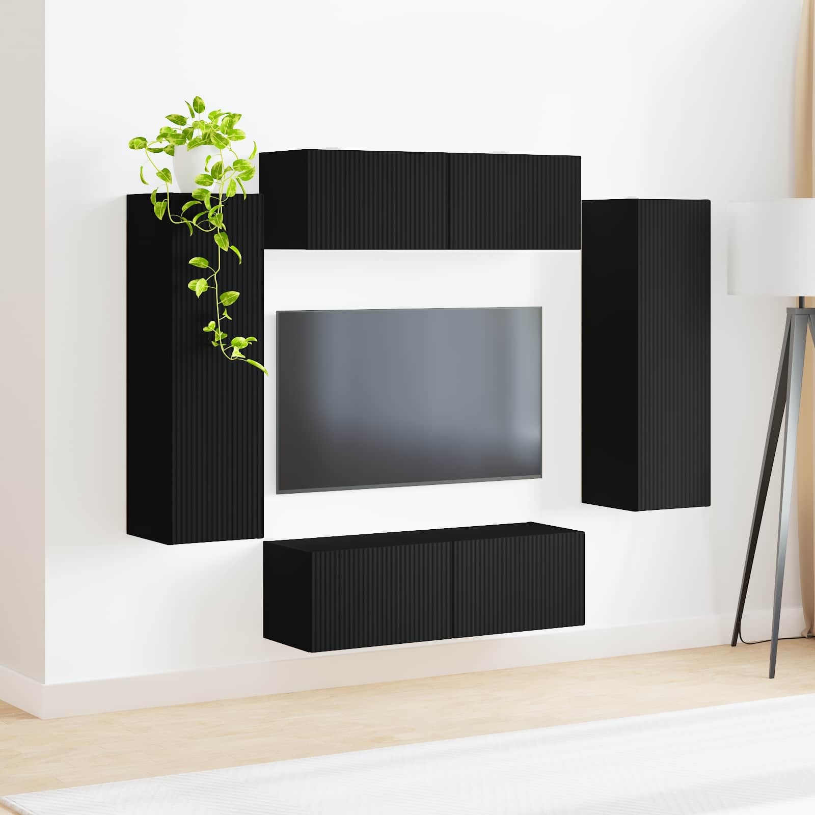 Pe perete 4 pcs Negru — imaginea 4