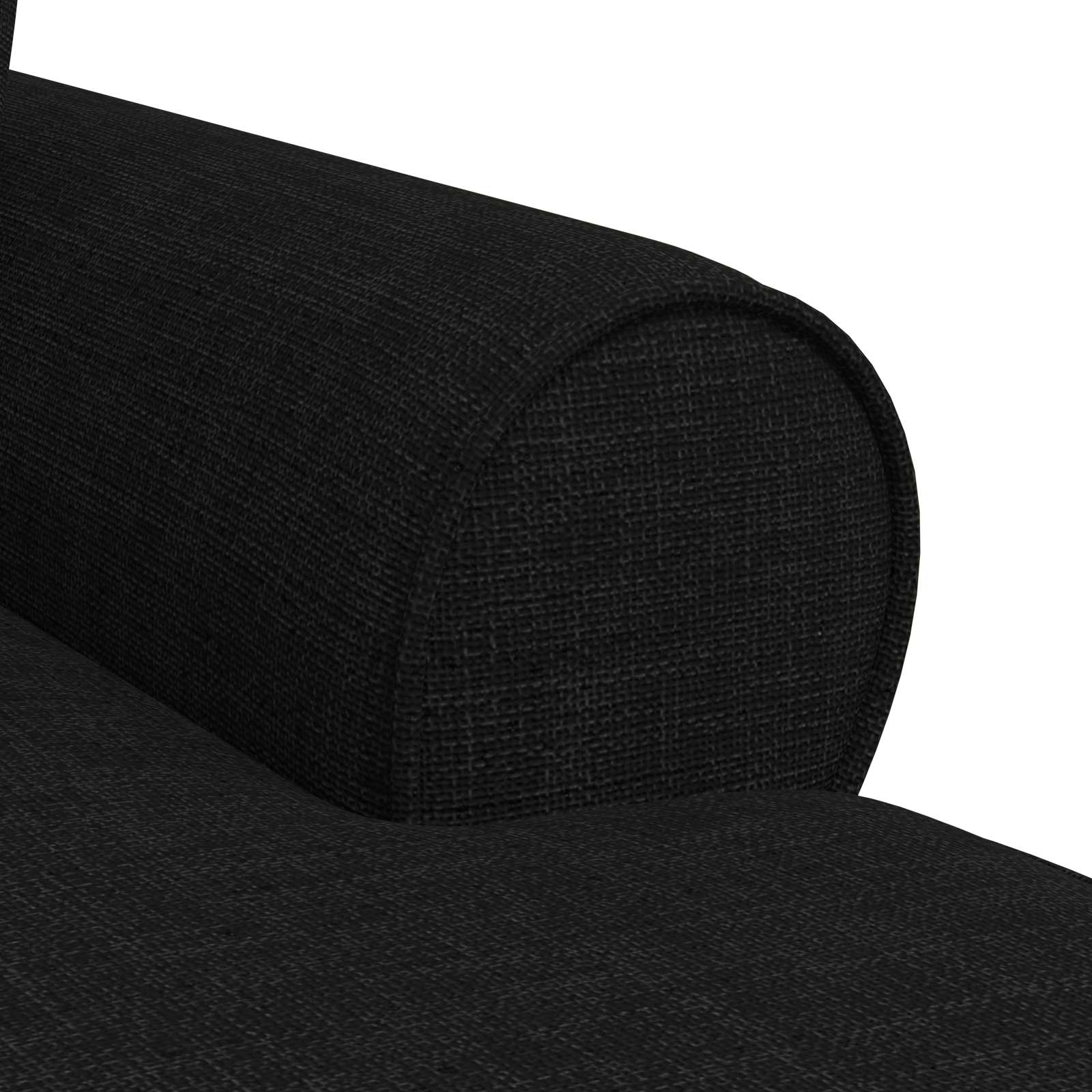 Fotoliu cu fusta cu perna Negru 91 x 157 x 91 cm tesatura — imaginea 8