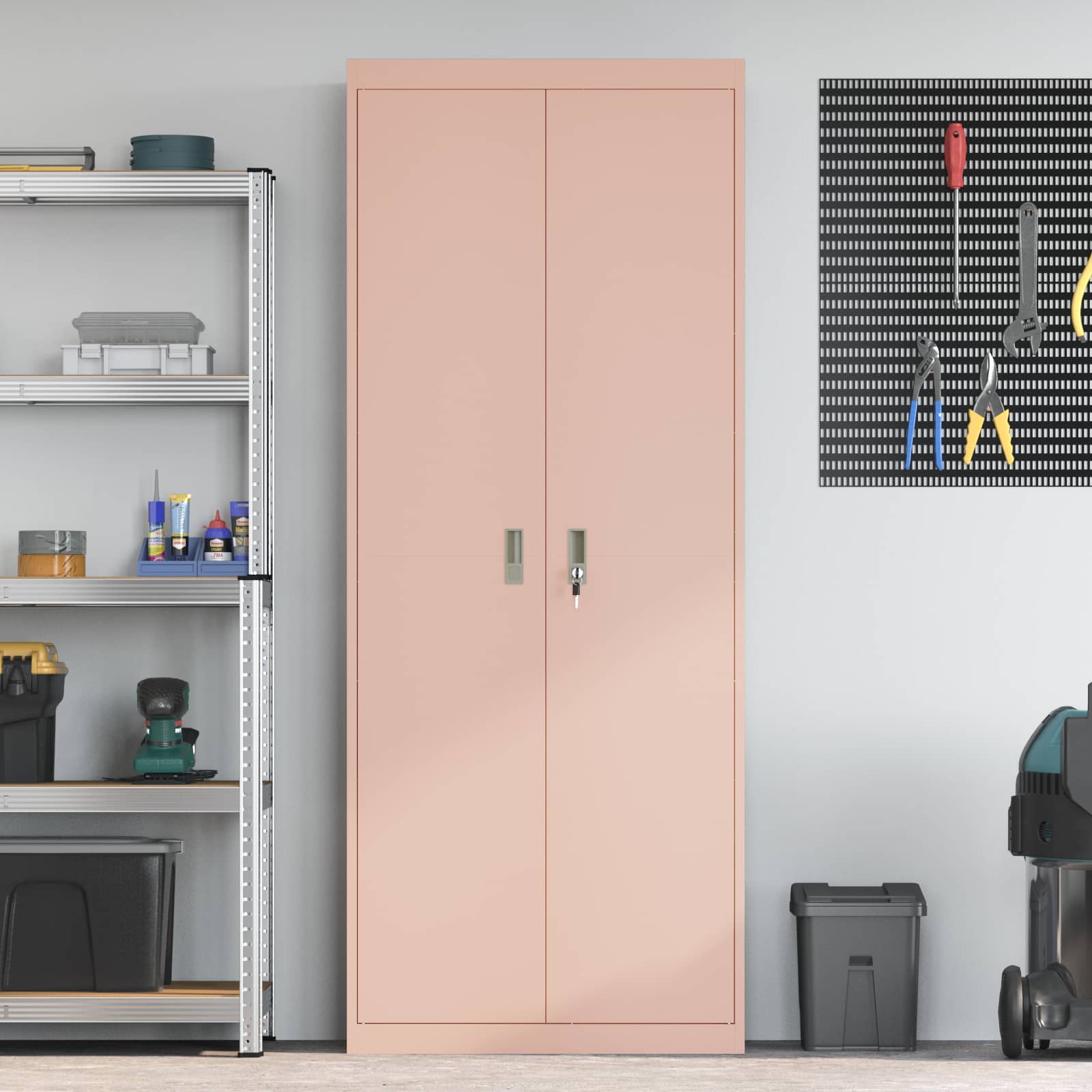 Dulap de depozitare cu depozitare 2 pcs Roz 80 x 40 x 200 cm — imaginea 4