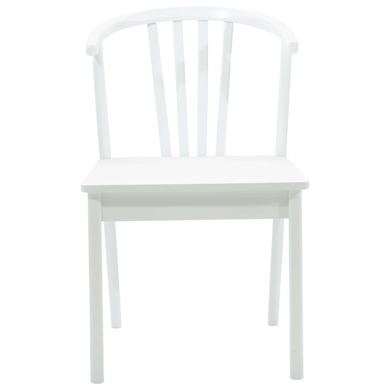 Scaun de sufragerie 2 pcs Alb Lemn de cauciuc solid — imaginea 5