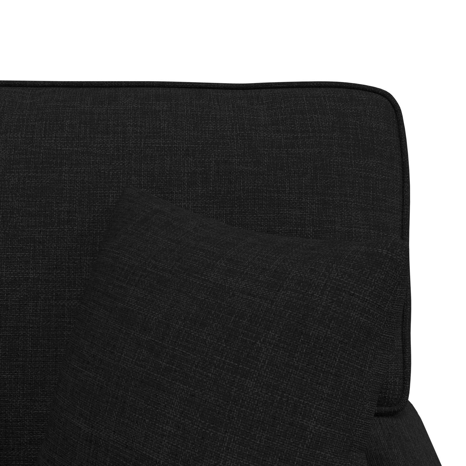Fotoliu cu fusta cu perna Negru 91 x 157 x 91 cm tesatura — imaginea 9