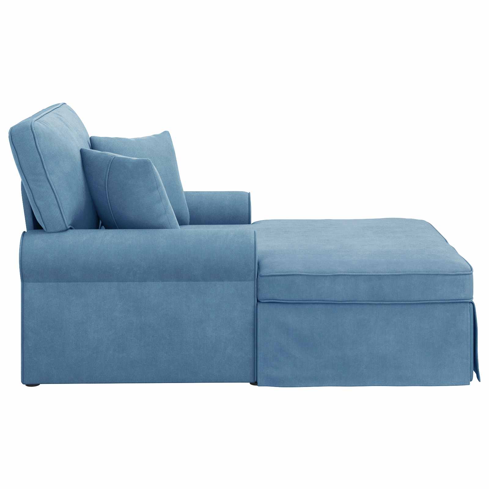 Fotoliu cu fusta cu perna albastru 91 x 157 x 91 cm — imaginea 5