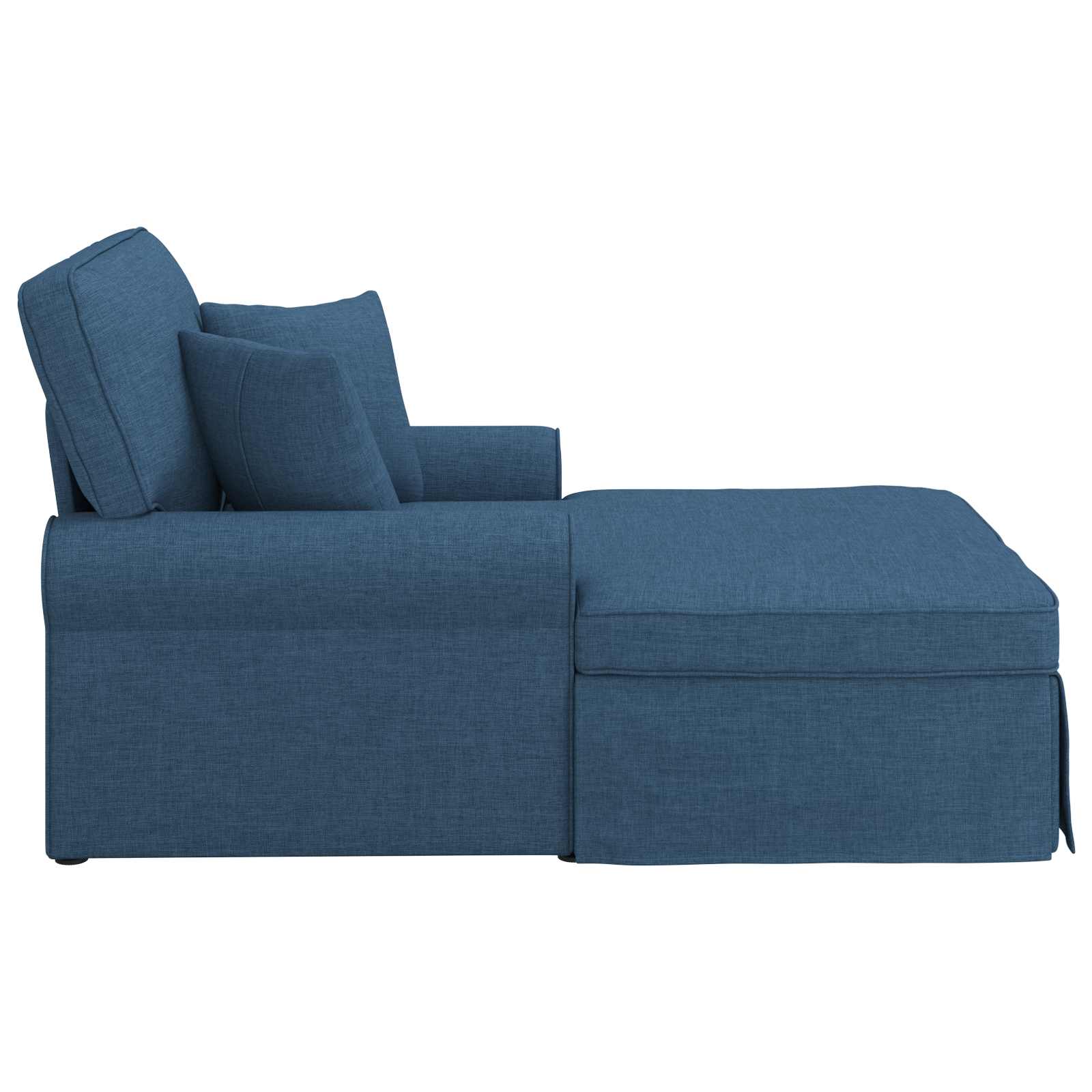 Fotoliu cu fusta albastru 91 x 157 x 91 cm tesatura — imaginea 5