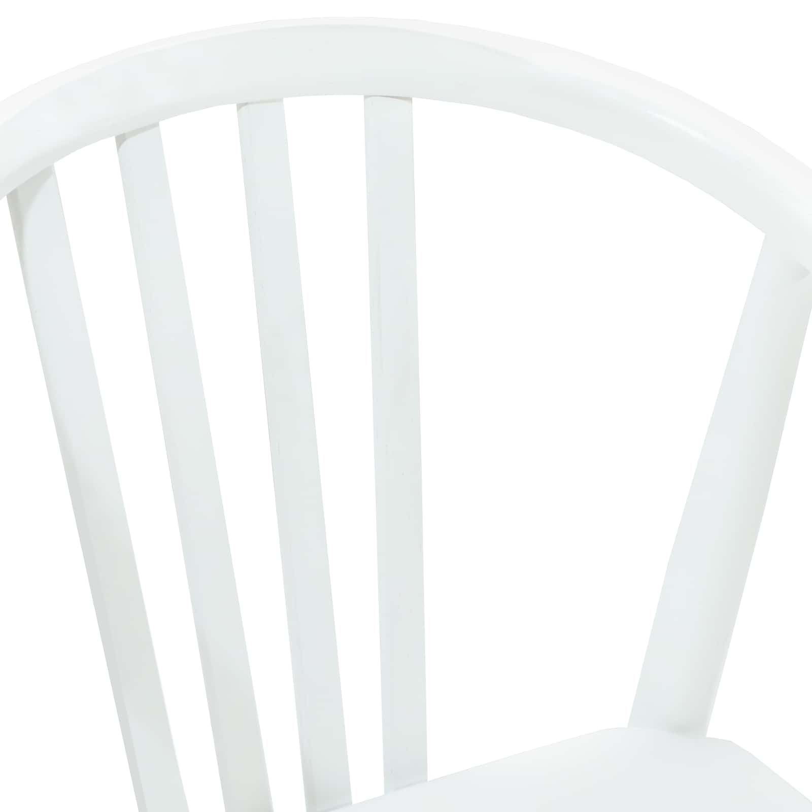 Scaun de sufragerie 2 pcs Alb Lemn de cauciuc solid — imaginea 8
