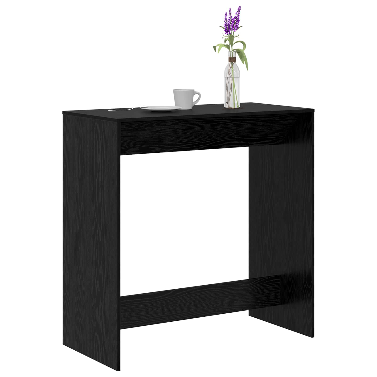 Masa de bar Stejar Negru 102 x 50 x 103,5 cm Lemn compozit — imaginea 3