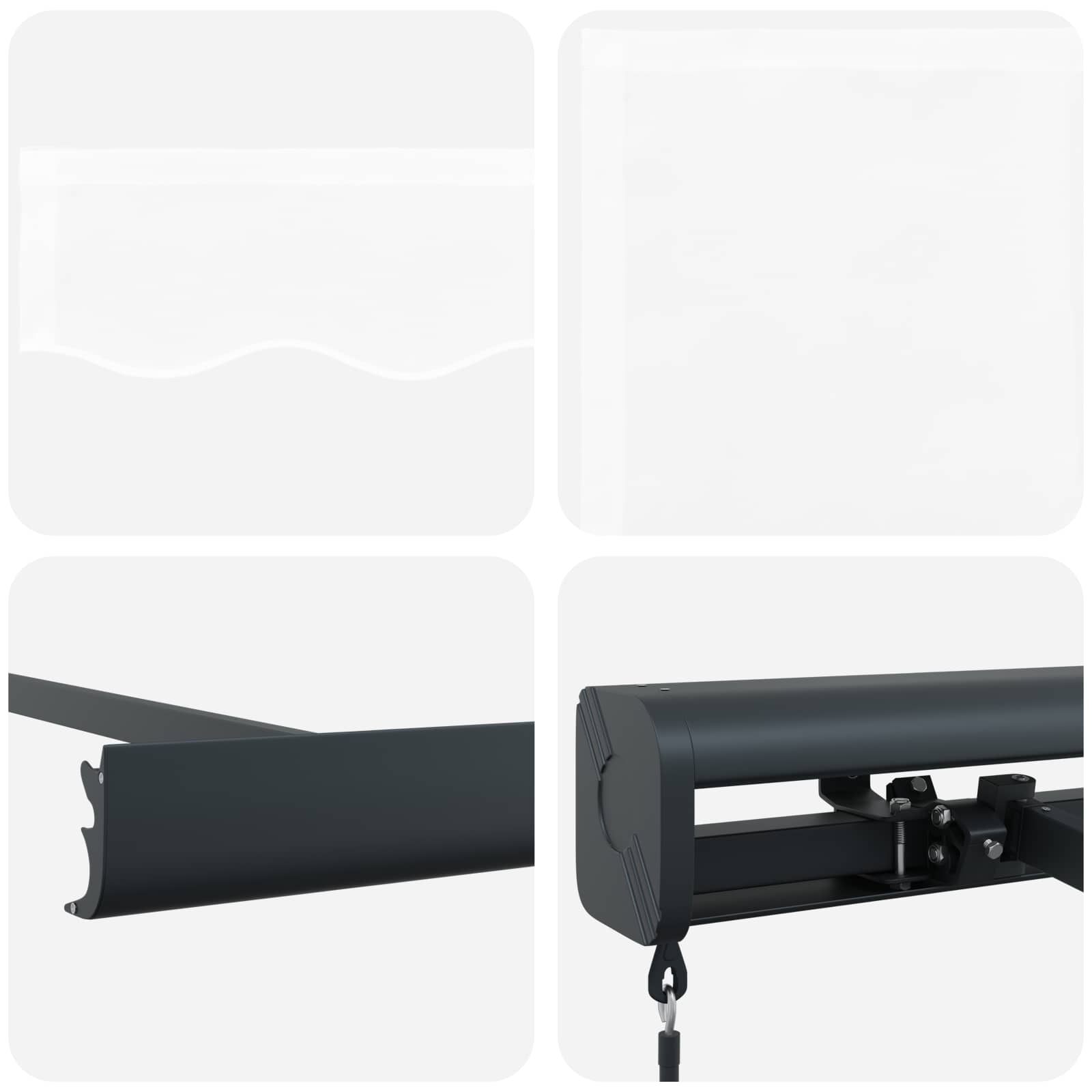 Cortina Retractabila Manual Alb 4 ×3 m Panza — imaginea 8