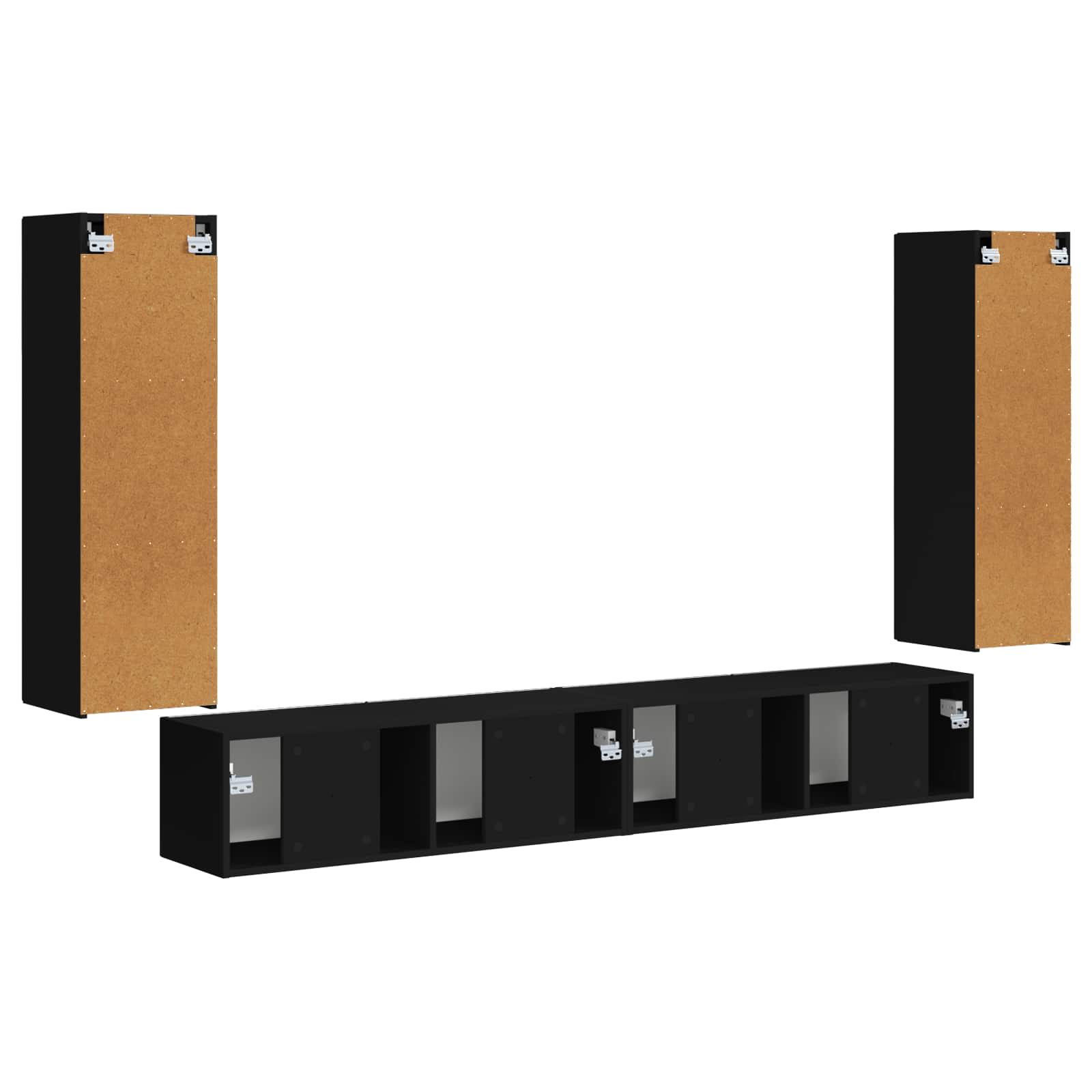 Pe perete 4 pcs Negru — imaginea 8