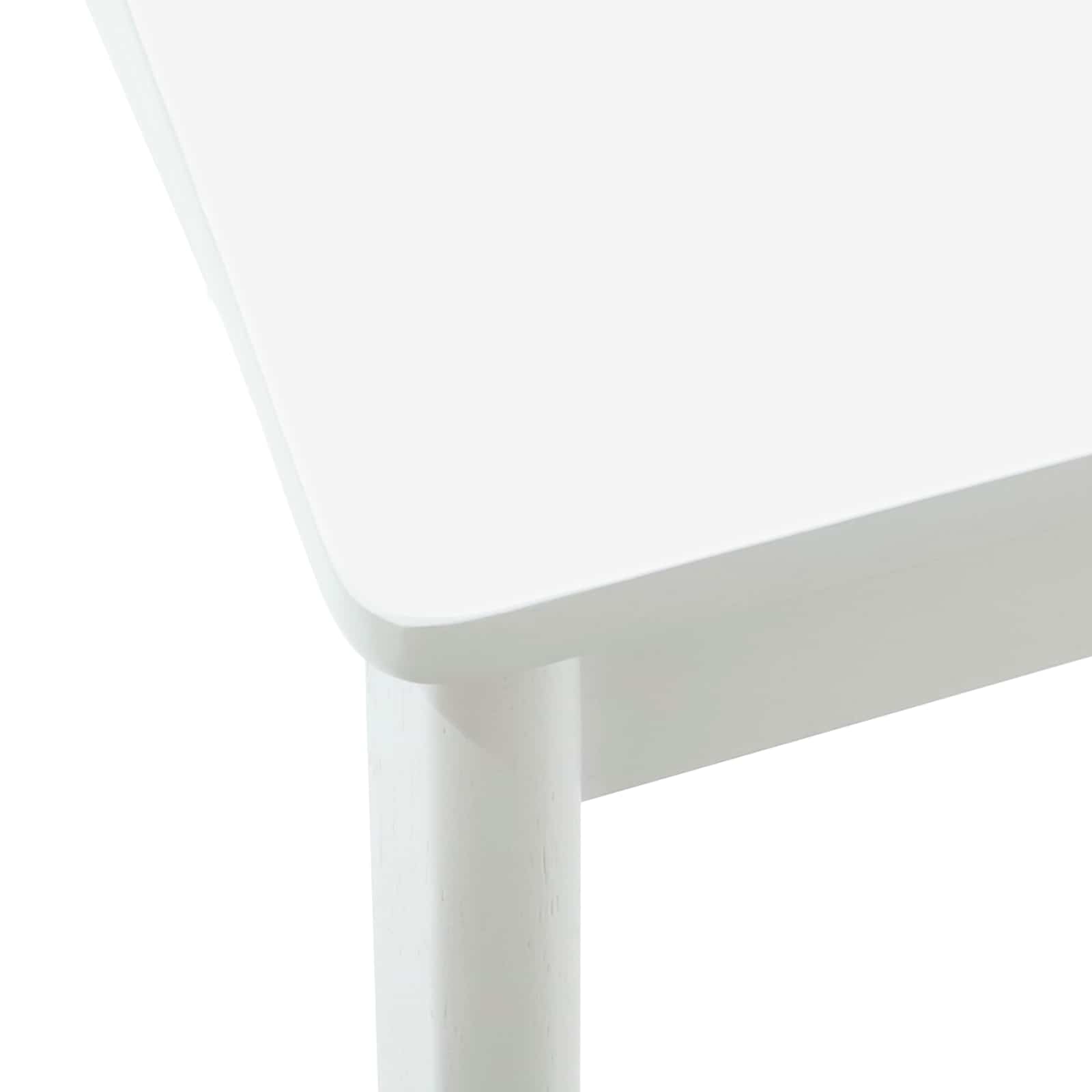 Scaun de sufragerie 2 pcs Alb si Alb Lemn Solid de Cauciuc — imaginea 3