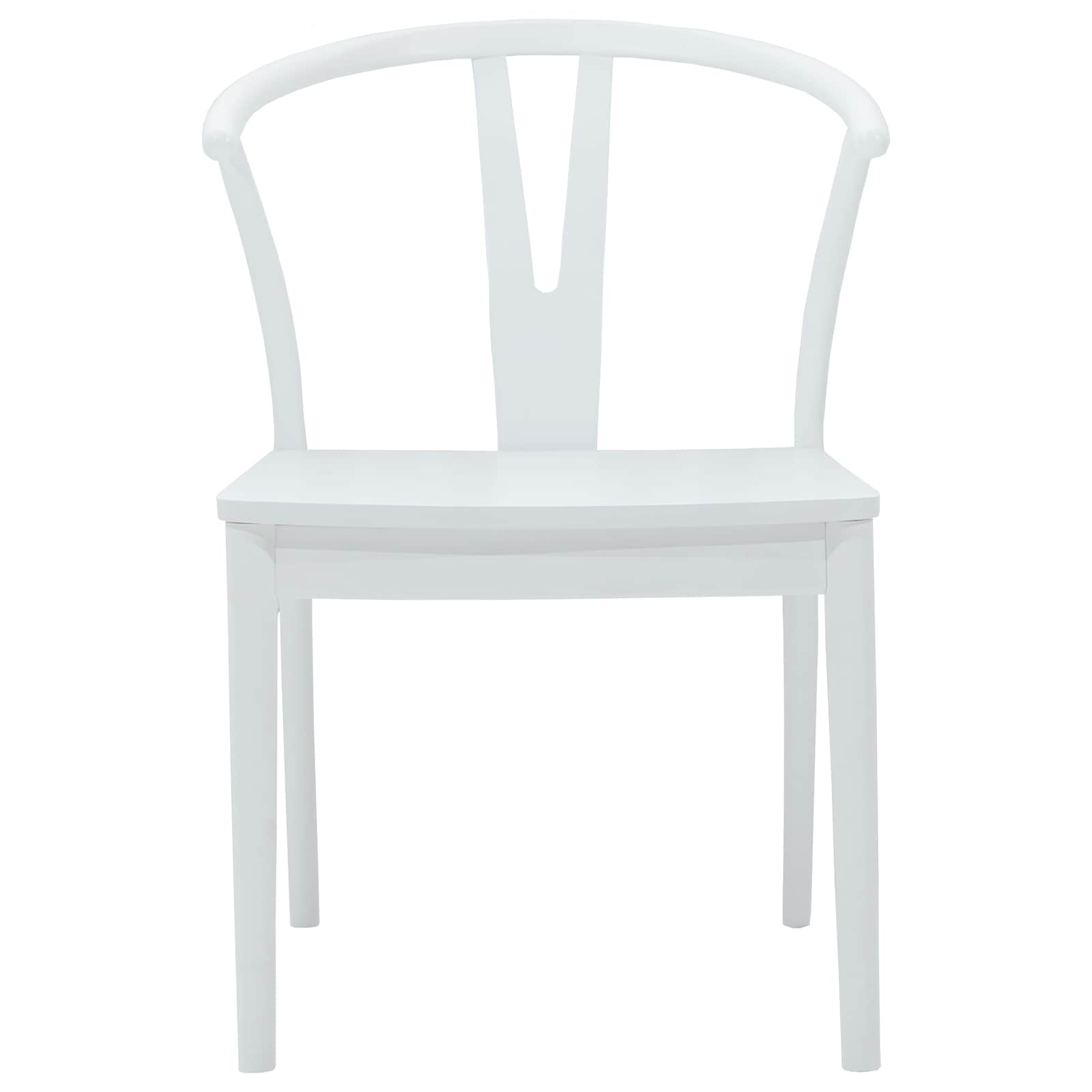 Scaun de sufragerie 2 pcs Alb si Alb Lemn Solid de Cauciuc — imaginea 5