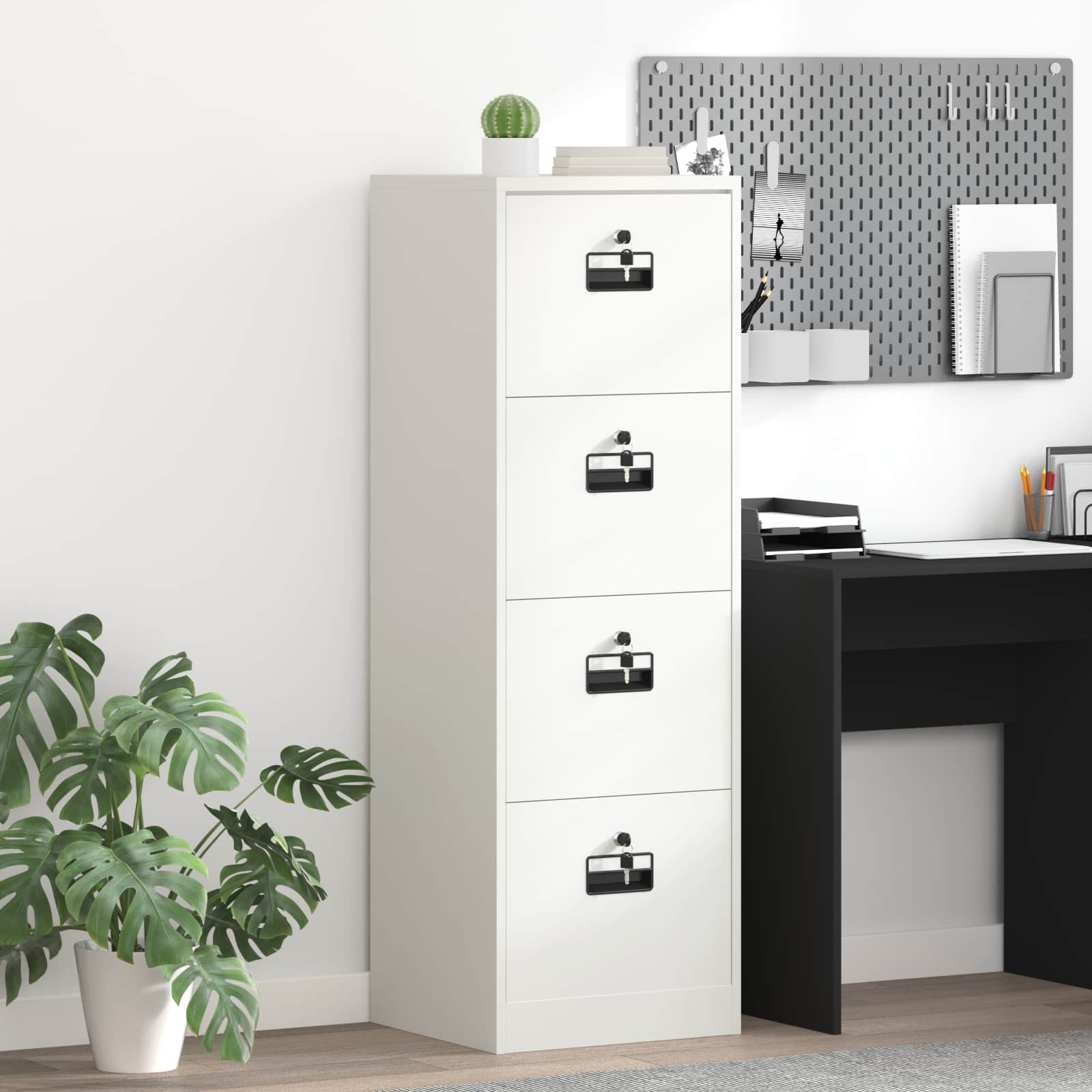 Dulap de depozitare cu depozitare 2 pcs Negru 80 x 40 x 180 cm — imaginea 2