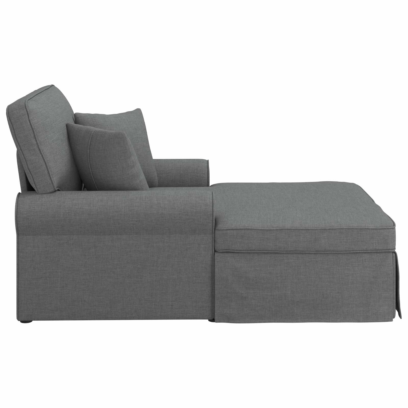 Fotoliu cu fusta Gri inchis 91 x 157 x 91 cm tesatura — imaginea 5