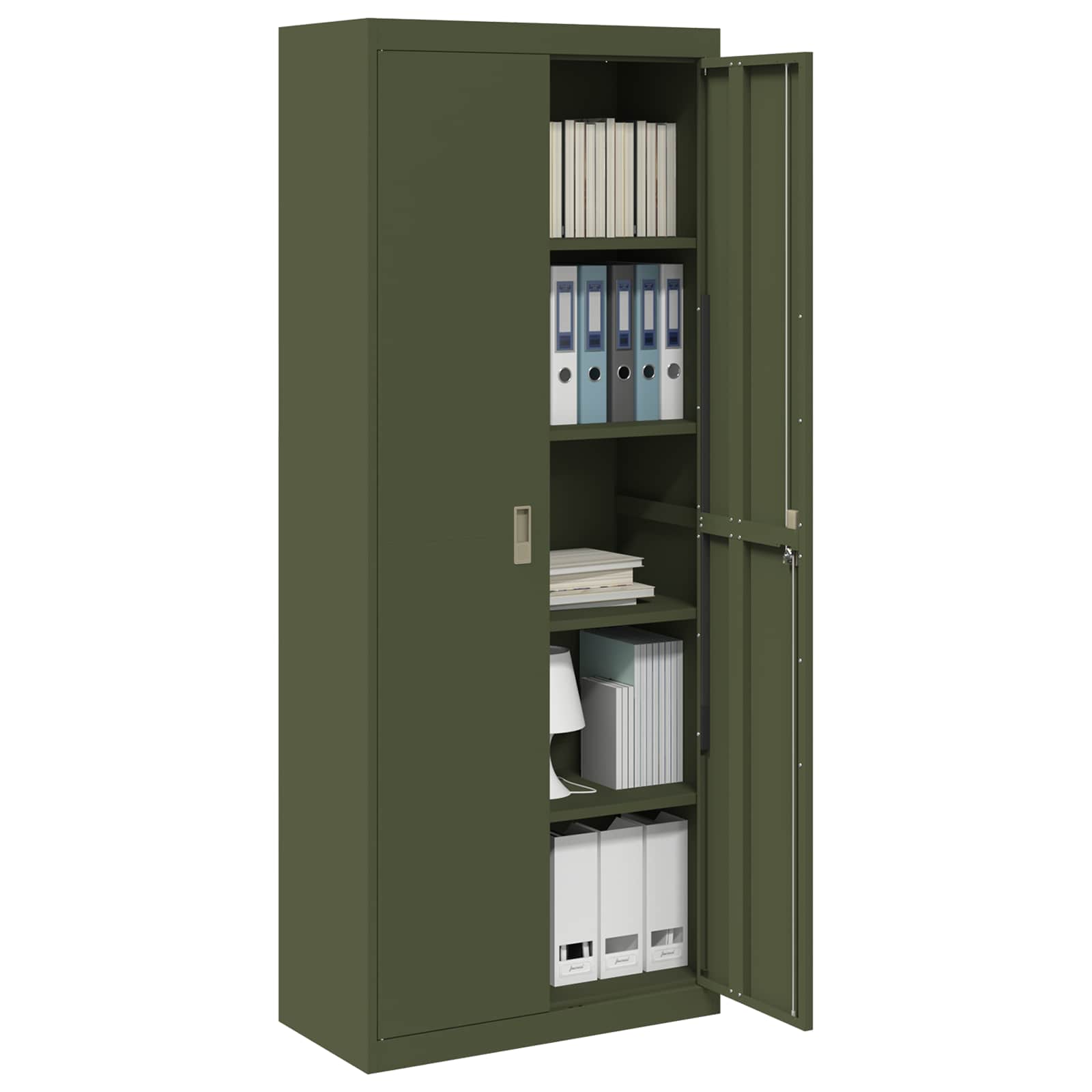 Dulap de depozitare 2 pcs Verde masliniu 80 x 40 x 200 cm — imaginea 3