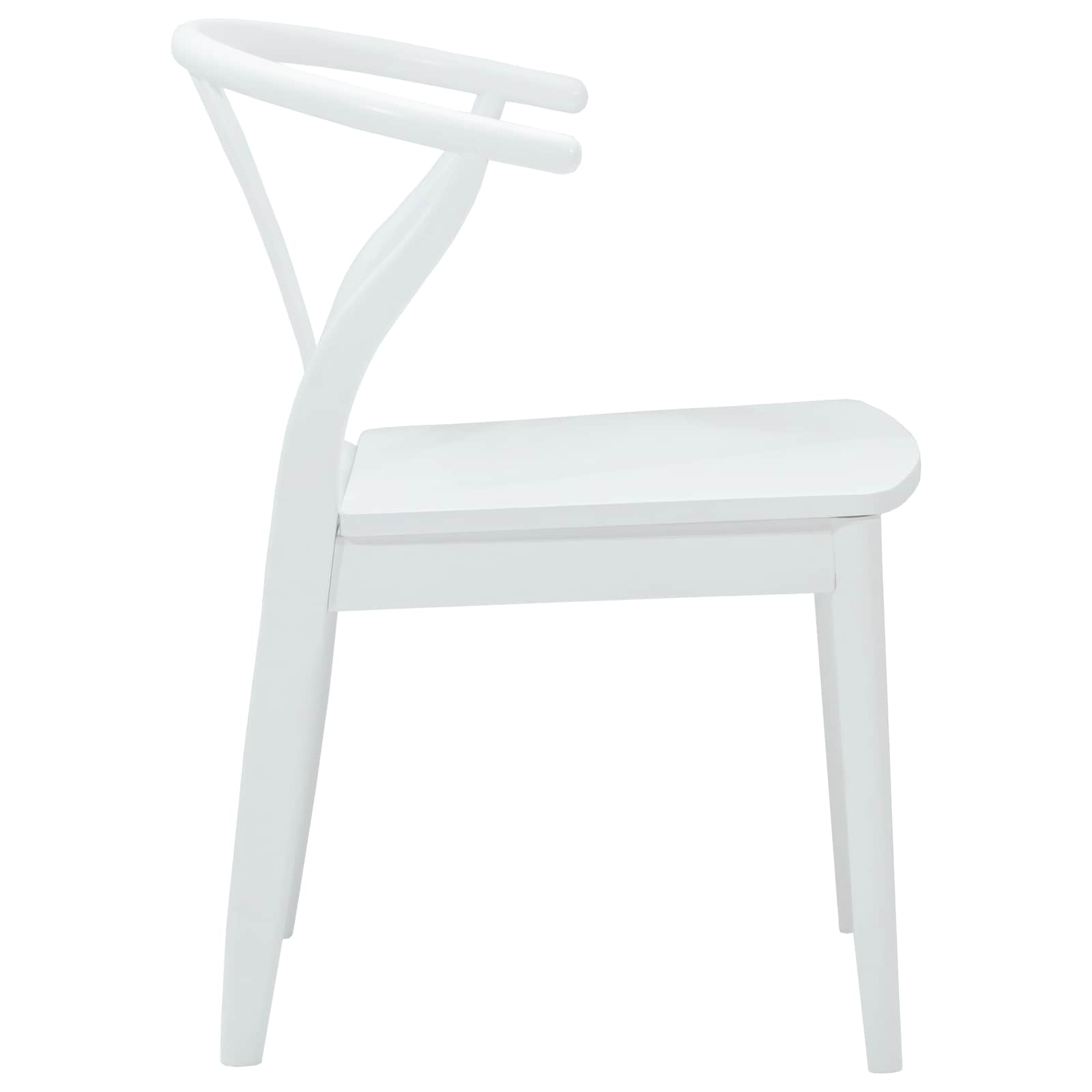 Scaun de sufragerie 2 pcs Alb si Alb Lemn Solid de Cauciuc — imaginea 6