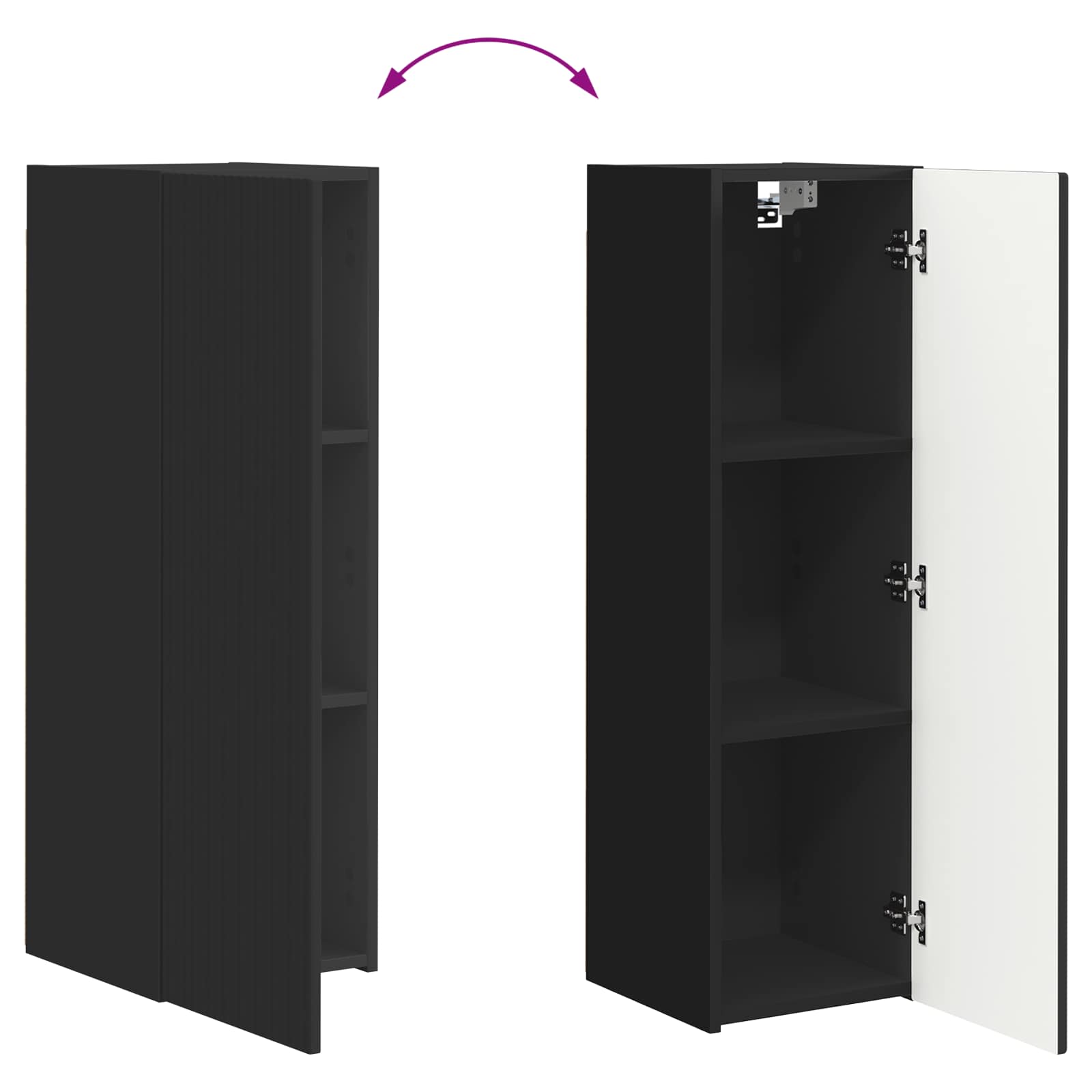 Pe perete 4 pcs Negru — imaginea 11