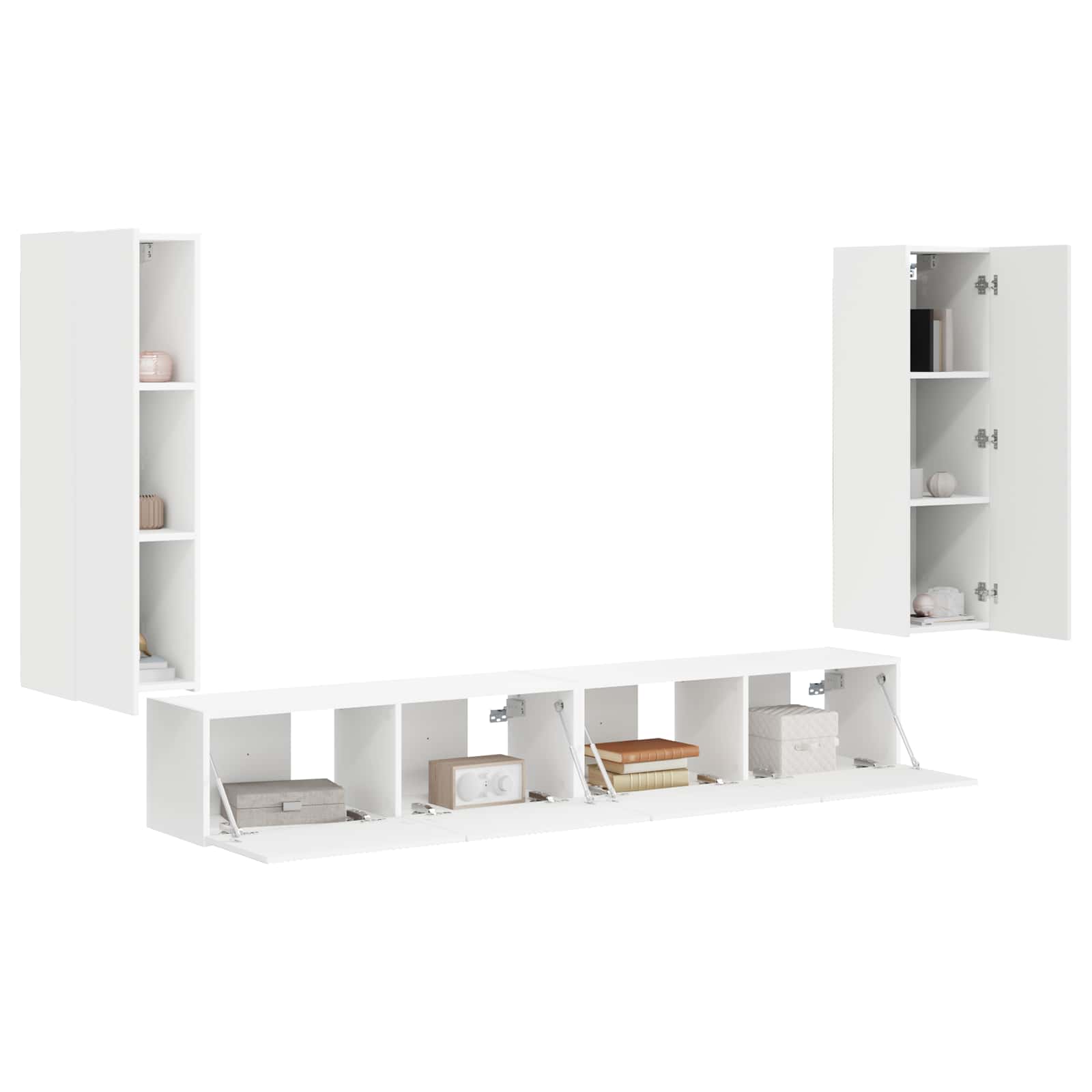 Pe perete 4 pcs Alb — imaginea 3