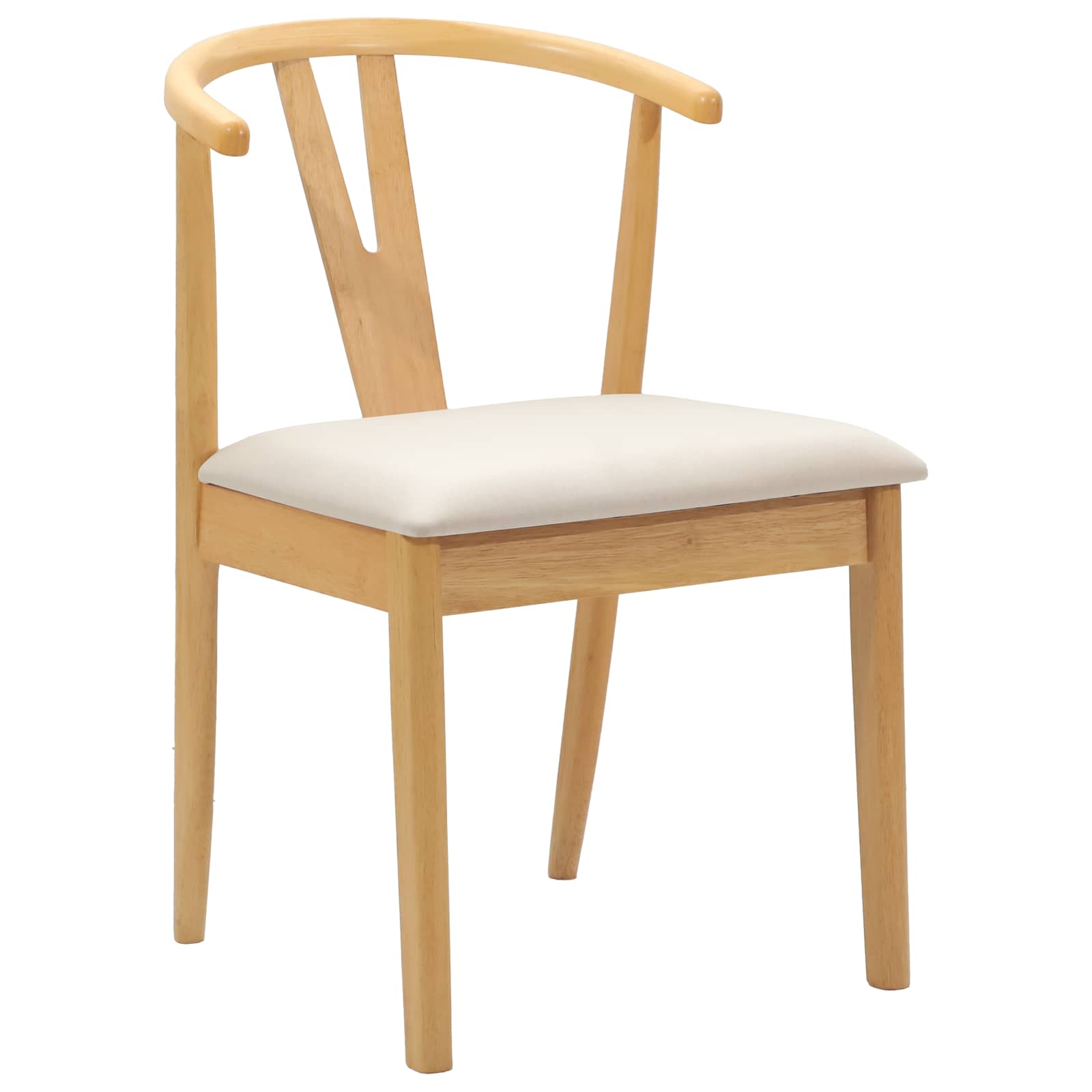 Scaun de sufragerie 2 pcs Natural si deschis — imaginea 4