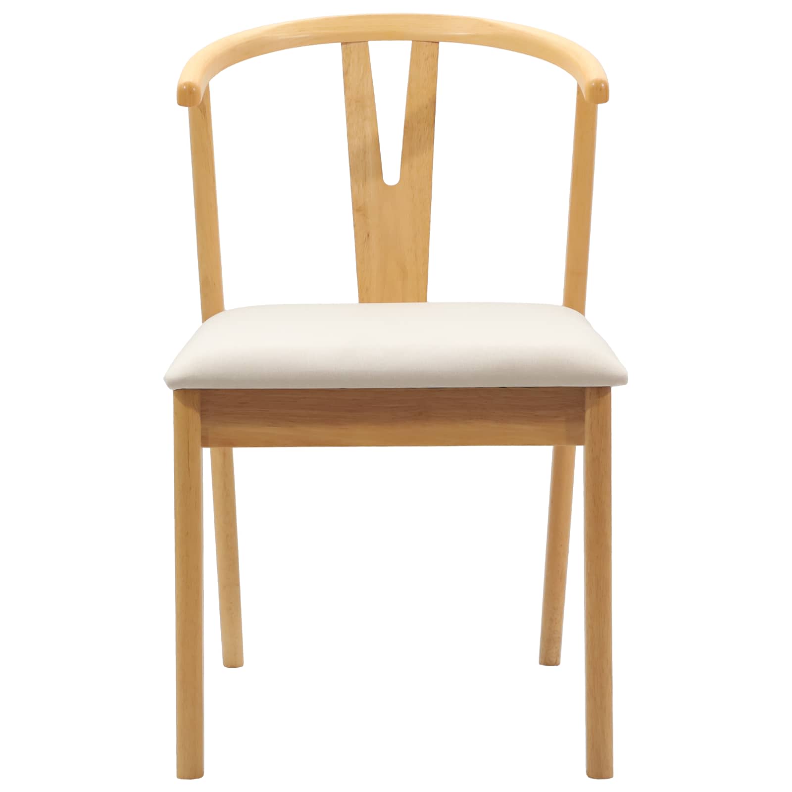 Scaun de sufragerie 2 pcs Natural si deschis — imaginea 5