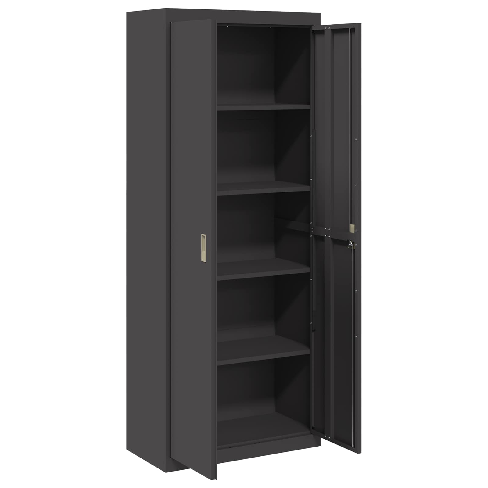 Dulap de depozitare cu depozitare 2 pcs Negru 80 x 40 x 200 cm — imaginea 5