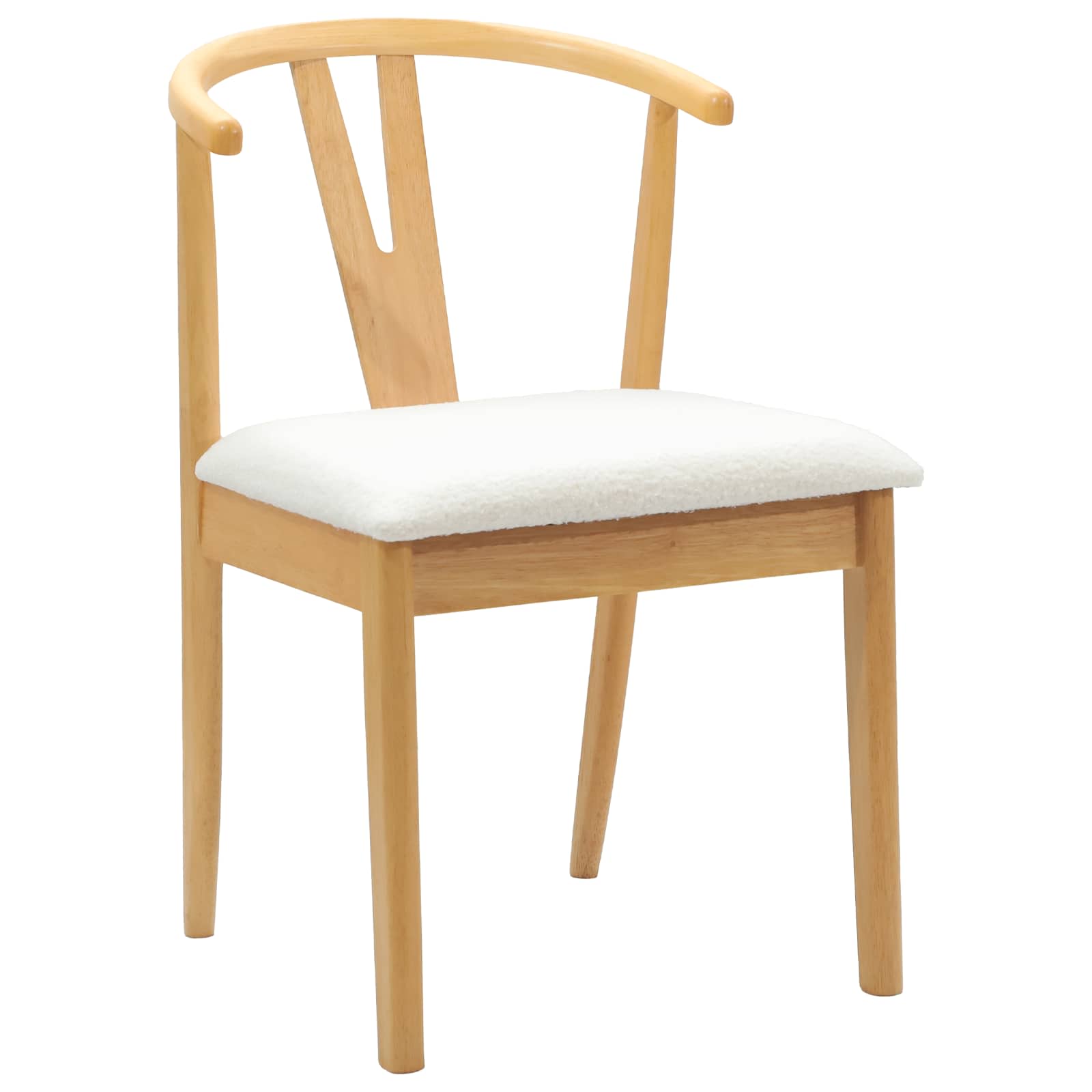 Scaun de sufragerie 2 pcs Natural si deschis — imaginea 4