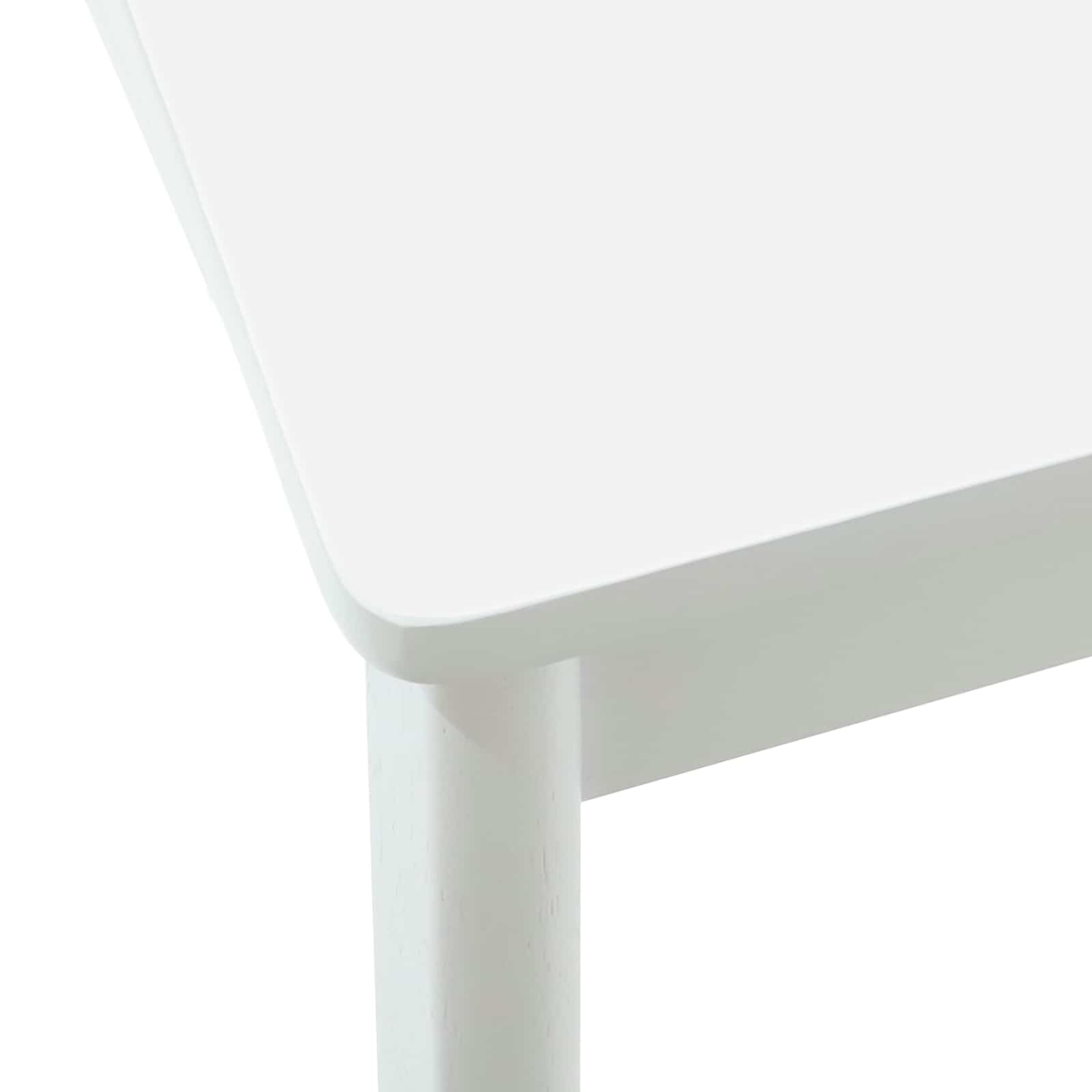 Scaun de sufragerie 2 pcs Alb si Alb Lemn Solid de Cauciuc — imaginea 9