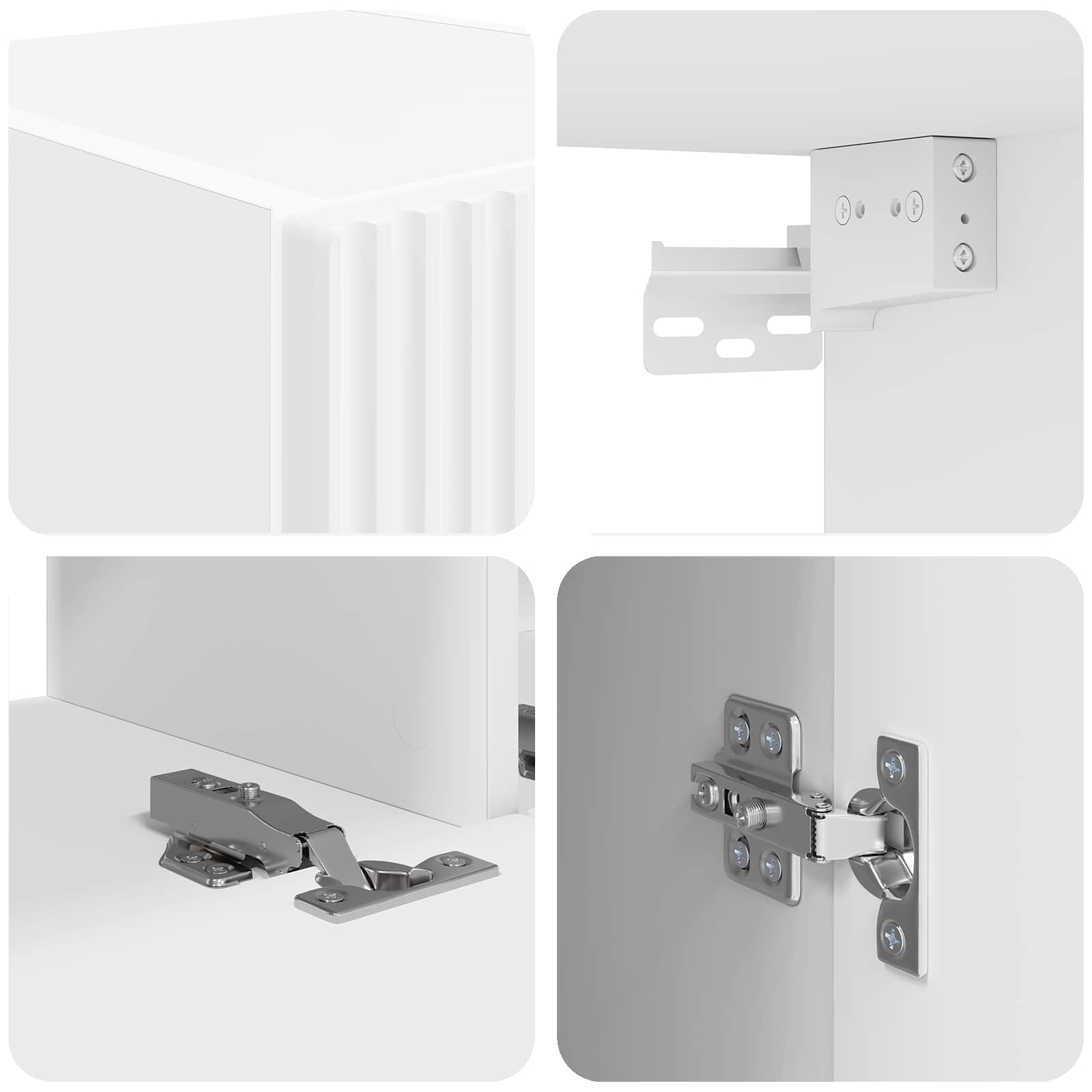 Pe perete 4 pcs Alb — imaginea 9