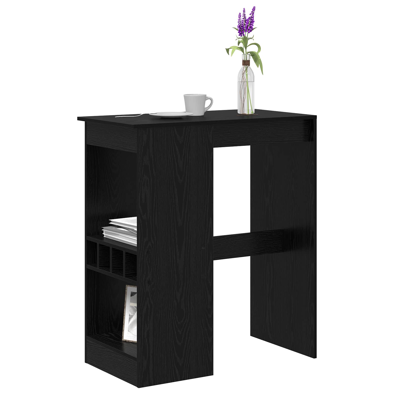 Masa de bar Stejar Negru 90 x 47.5 x 103.5 cm Lemn compozit — imaginea 3