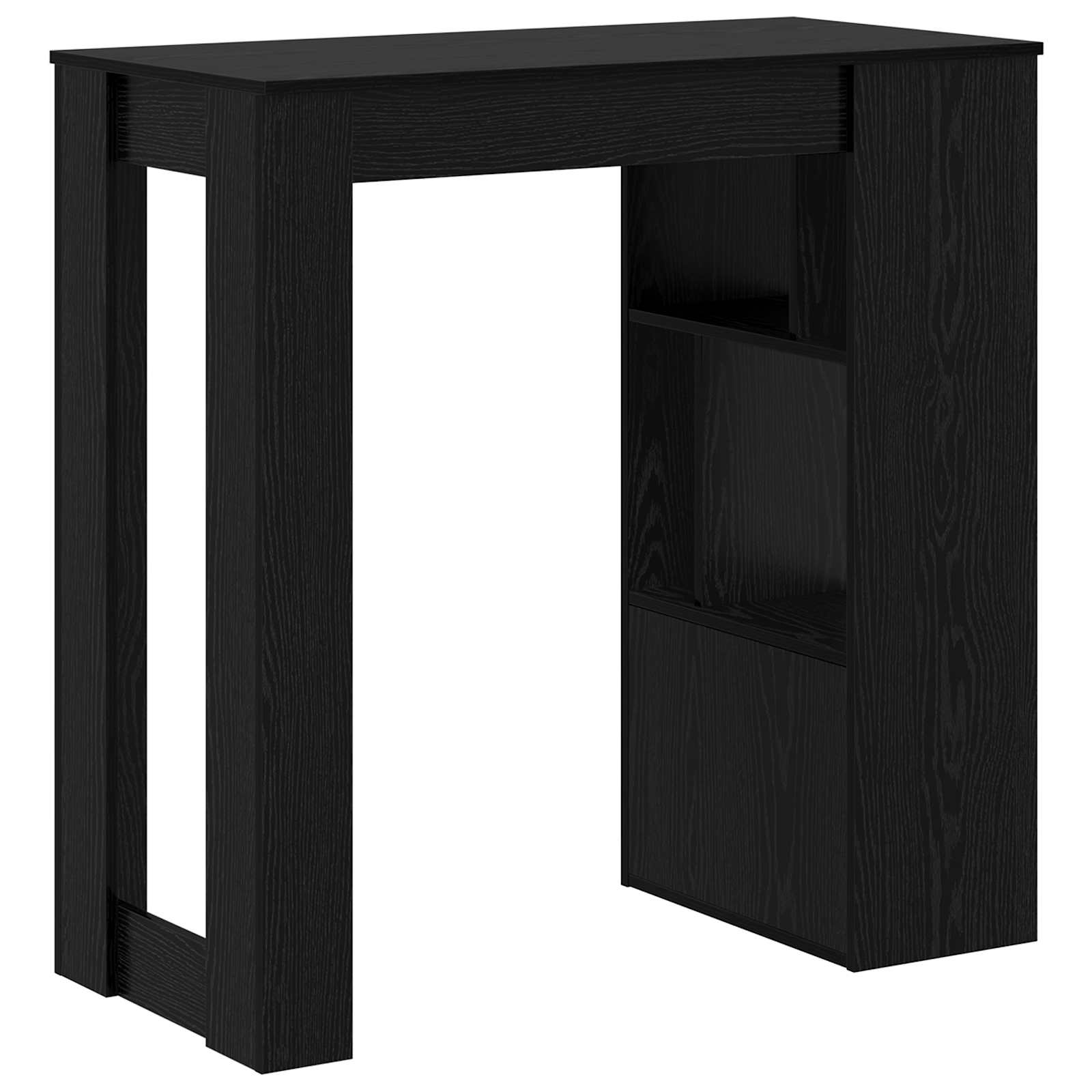 Masa de bar Stejar Negru 102 x 50 x 103,5 cm Lemn compozit — imaginea 6