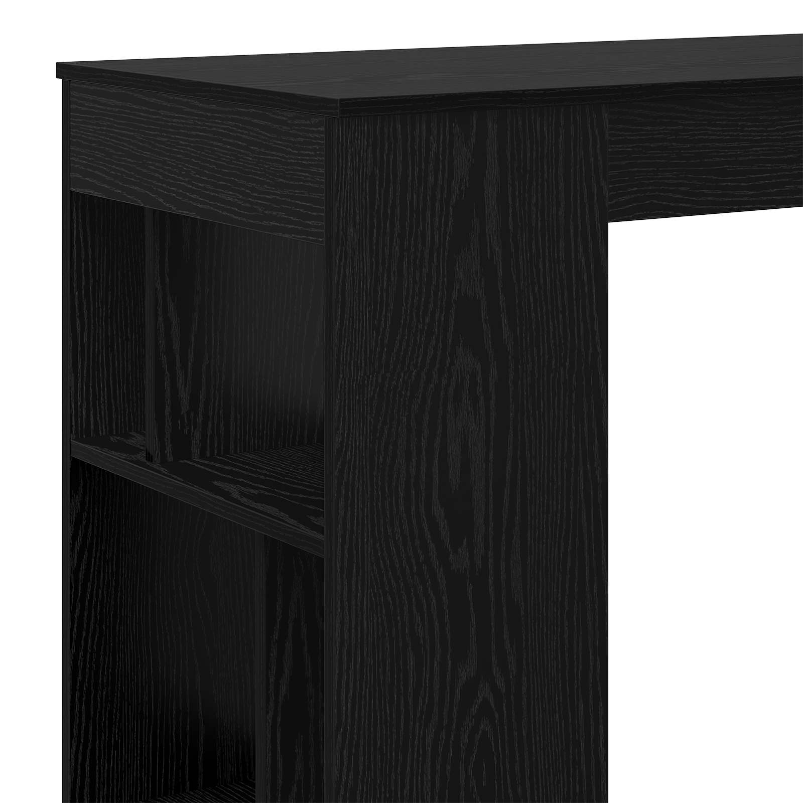 Masa de bar Stejar Negru 102 x 50 x 103,5 cm Lemn compozit — imaginea 7