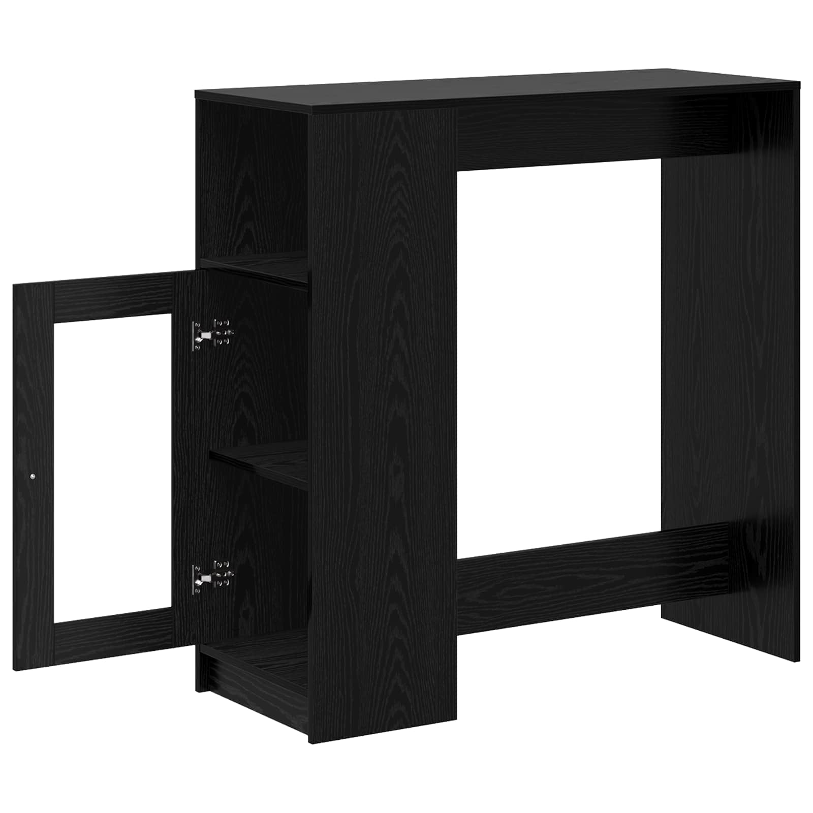 Masa de bar Stejar Negru 101 x 40 x 103,5 cm Lemn compozit — imaginea 4