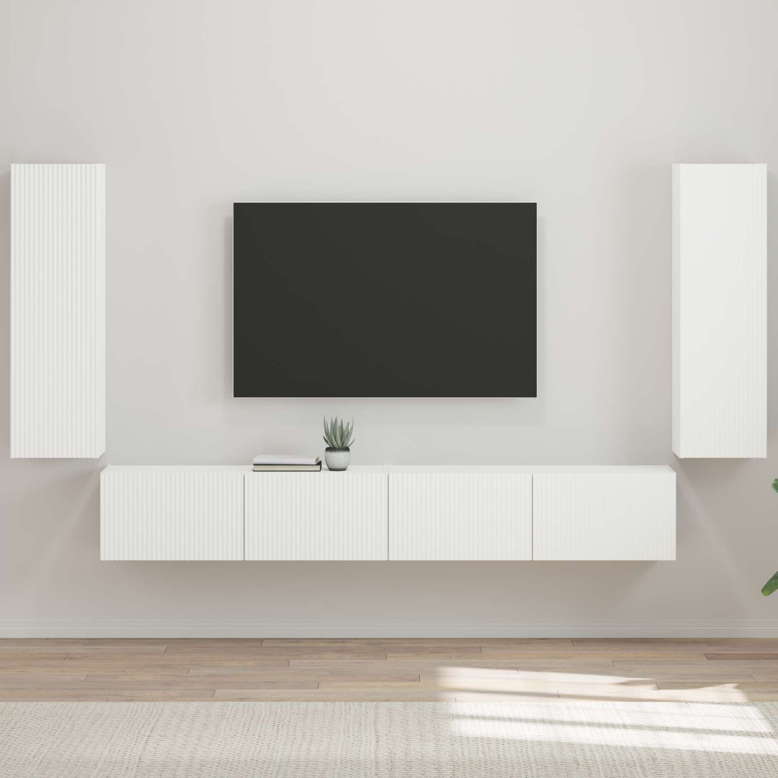 Pe perete 4 pcs Alb lucios — imaginea 2