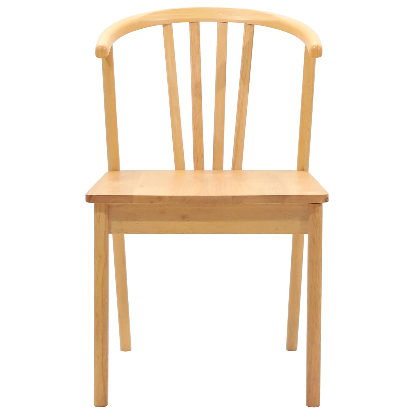 Scaun de sufragerie 2 pcs natural Lemn de cauciuc solid — imaginea 5