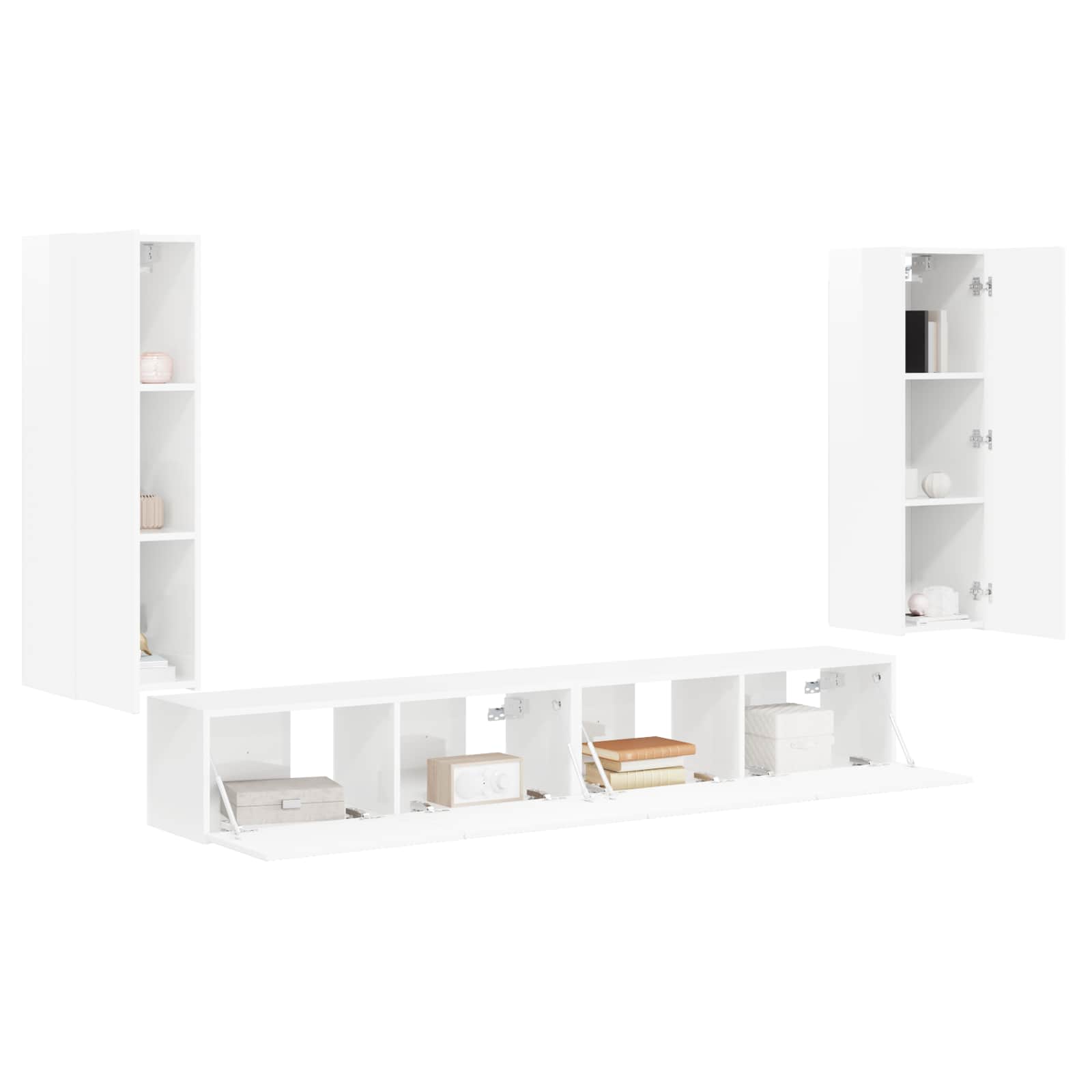 Pe perete 4 pcs Alb lucios — imaginea 3
