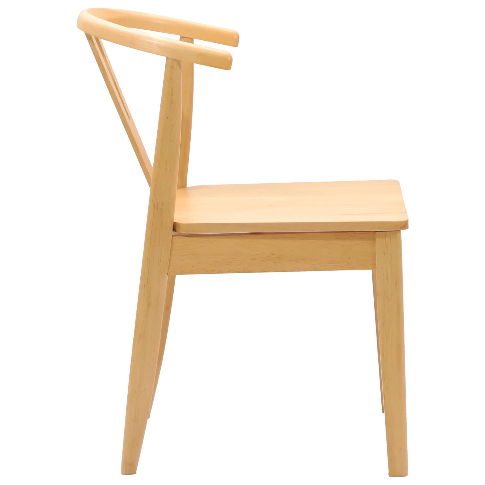 Scaun de sufragerie 2 pcs natural Lemn Solid de Cauciuc — imaginea 6