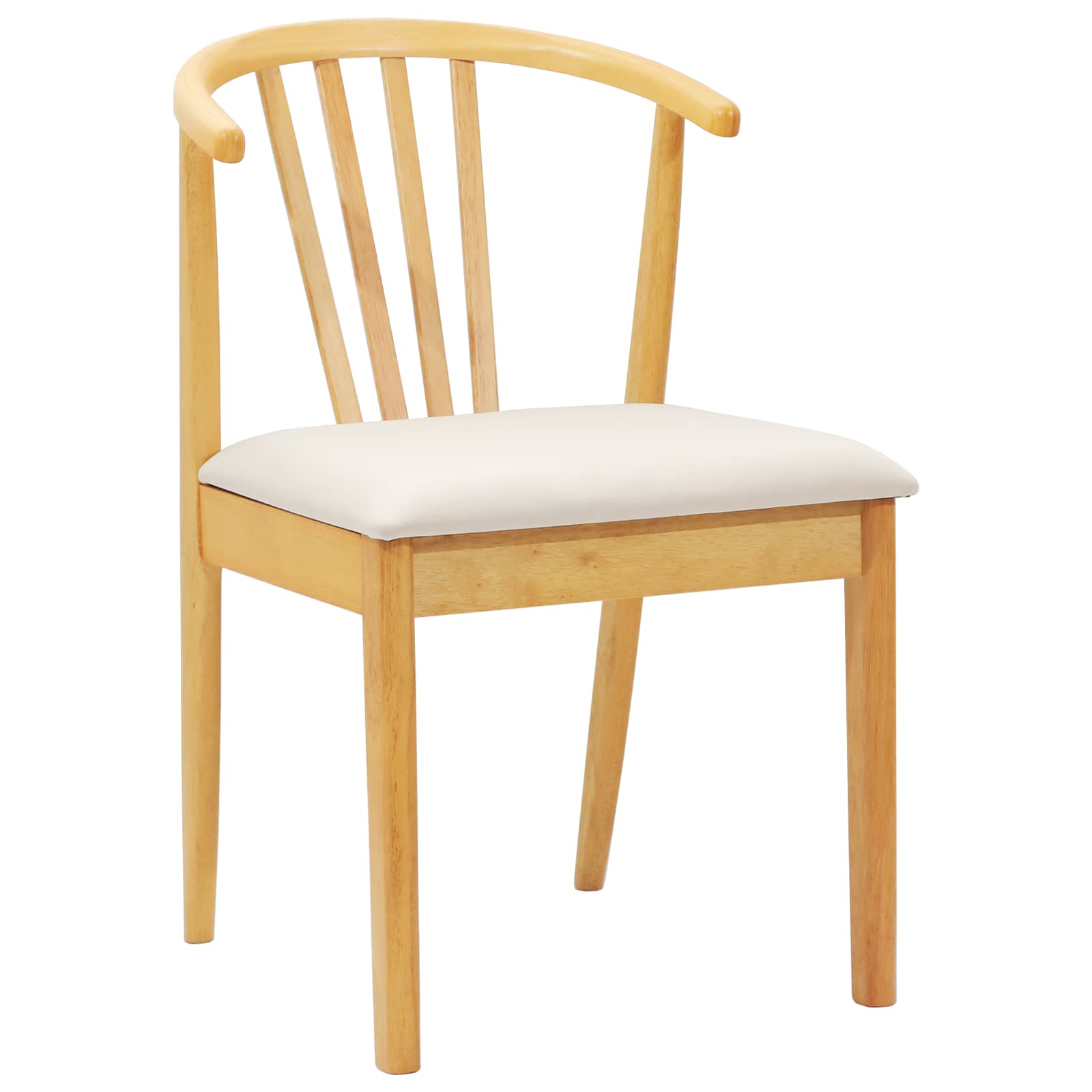 Scaun de sufragerie 2 pcs Natural si deschis — imaginea 4