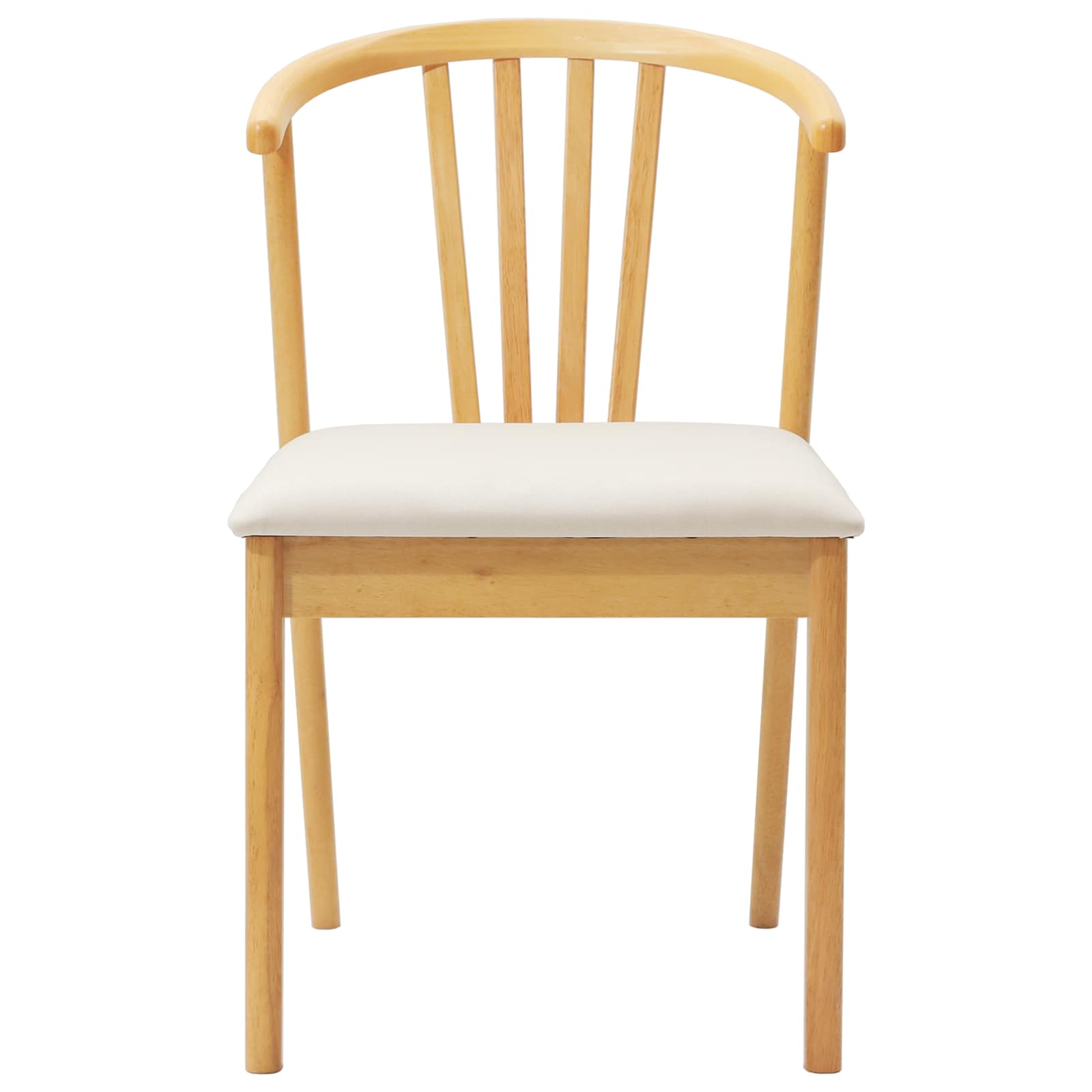 Scaun de sufragerie 2 pcs Natural si deschis — imaginea 5