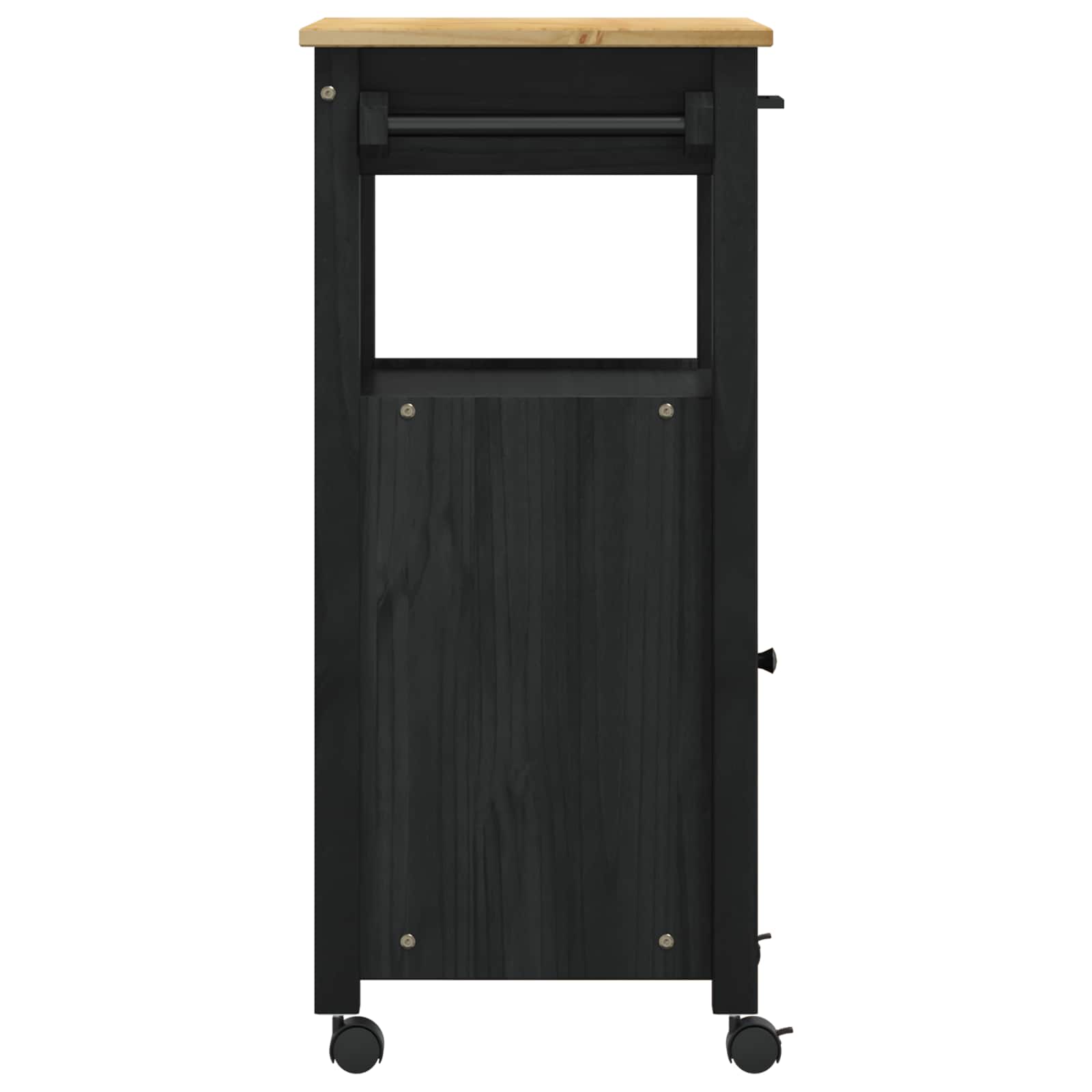 Troler de Bucatarie Simplu Negru — imaginea 6