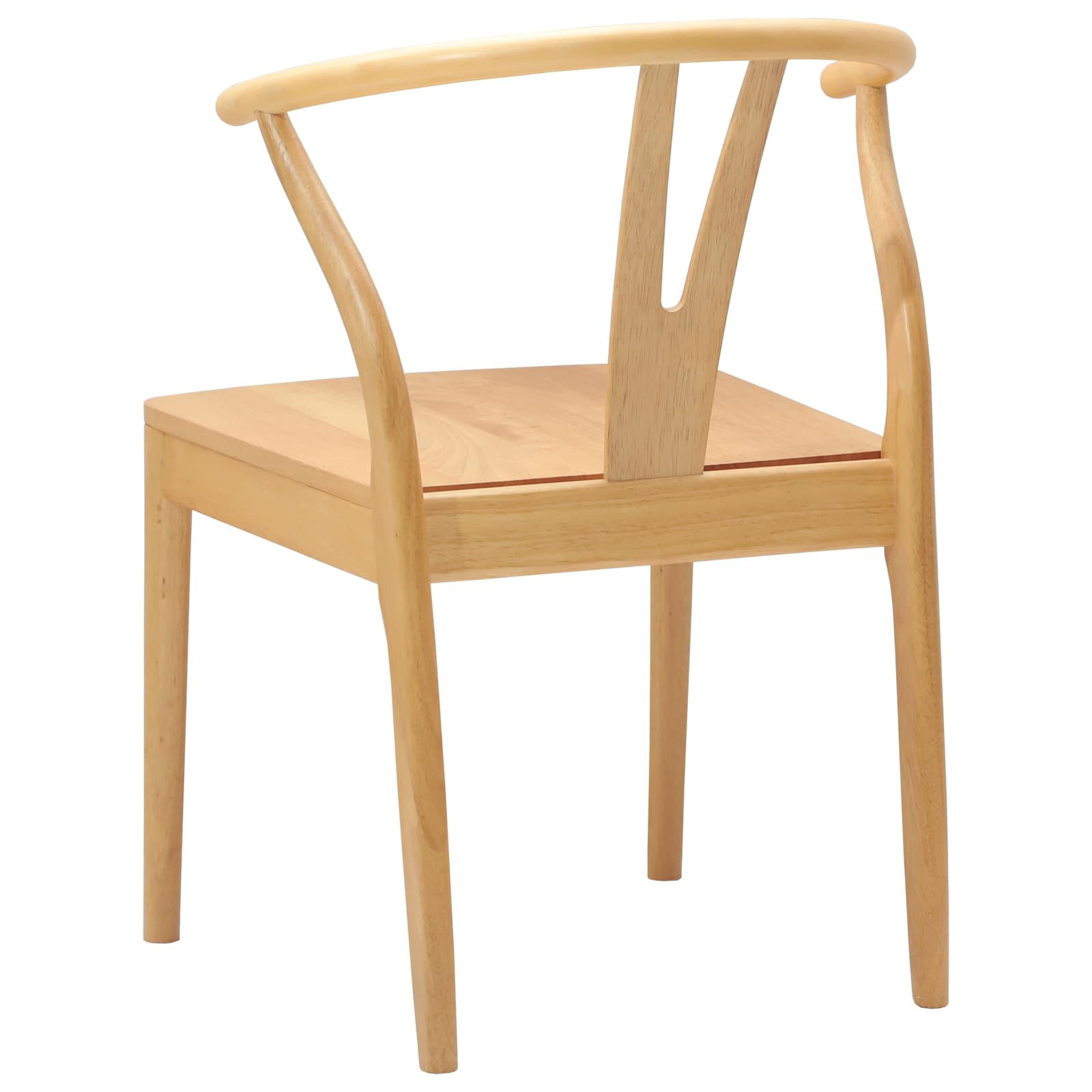 Scaun de sufragerie 2 pcs natural Lemn Solid de Cauciuc — imaginea 7
