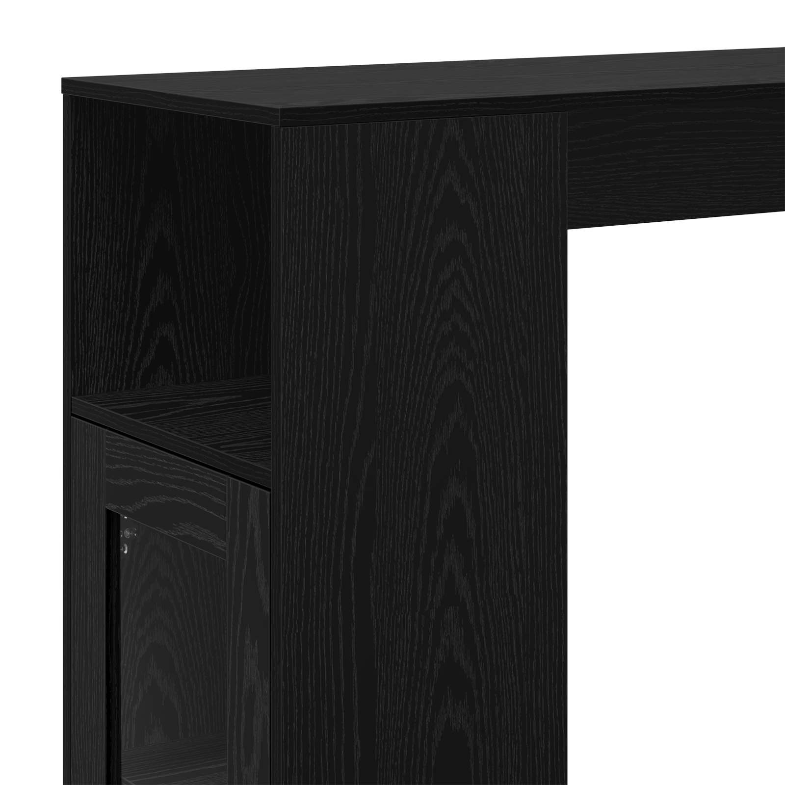 Masa de bar Stejar Negru 101 x 40 x 103,5 cm Lemn compozit — imaginea 8