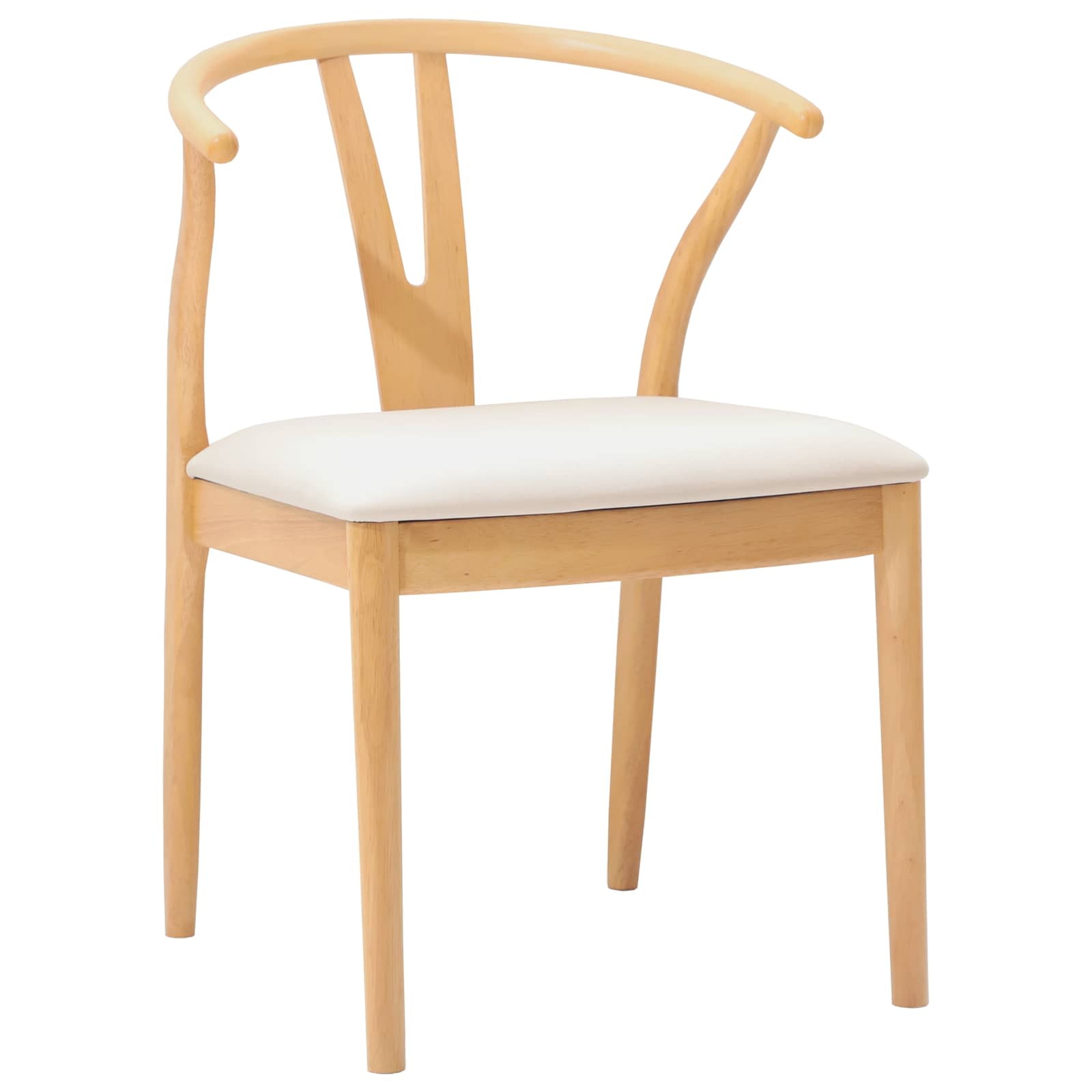 Scaun de sufragerie 2 pcs Natural si deschis — imaginea 4