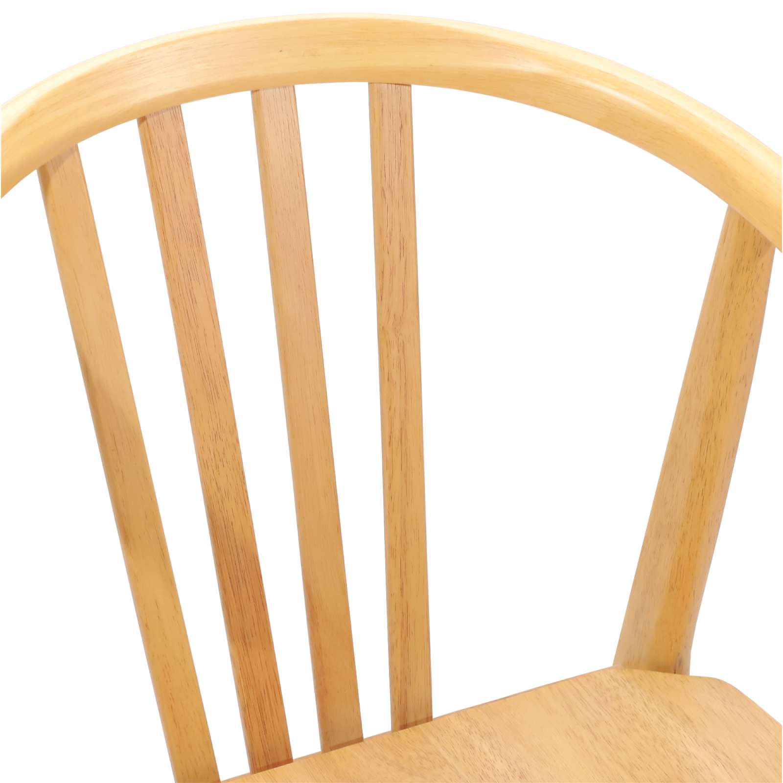 Scaun de sufragerie 2 pcs natural Lemn de cauciuc solid — imaginea 8