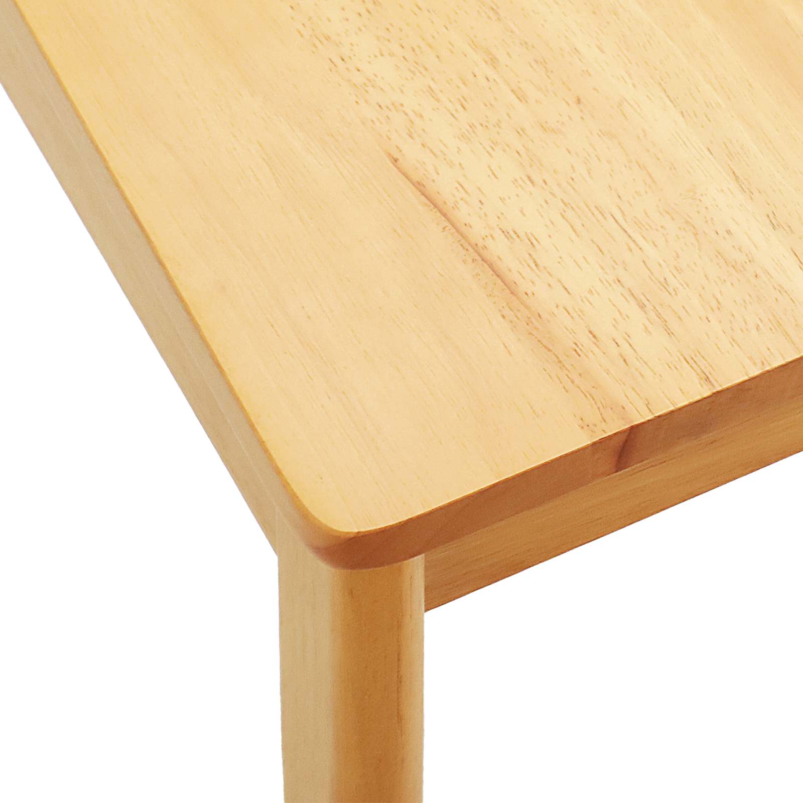 Scaun de sufragerie 2 pcs natural Lemn Solid de Cauciuc — imaginea 9