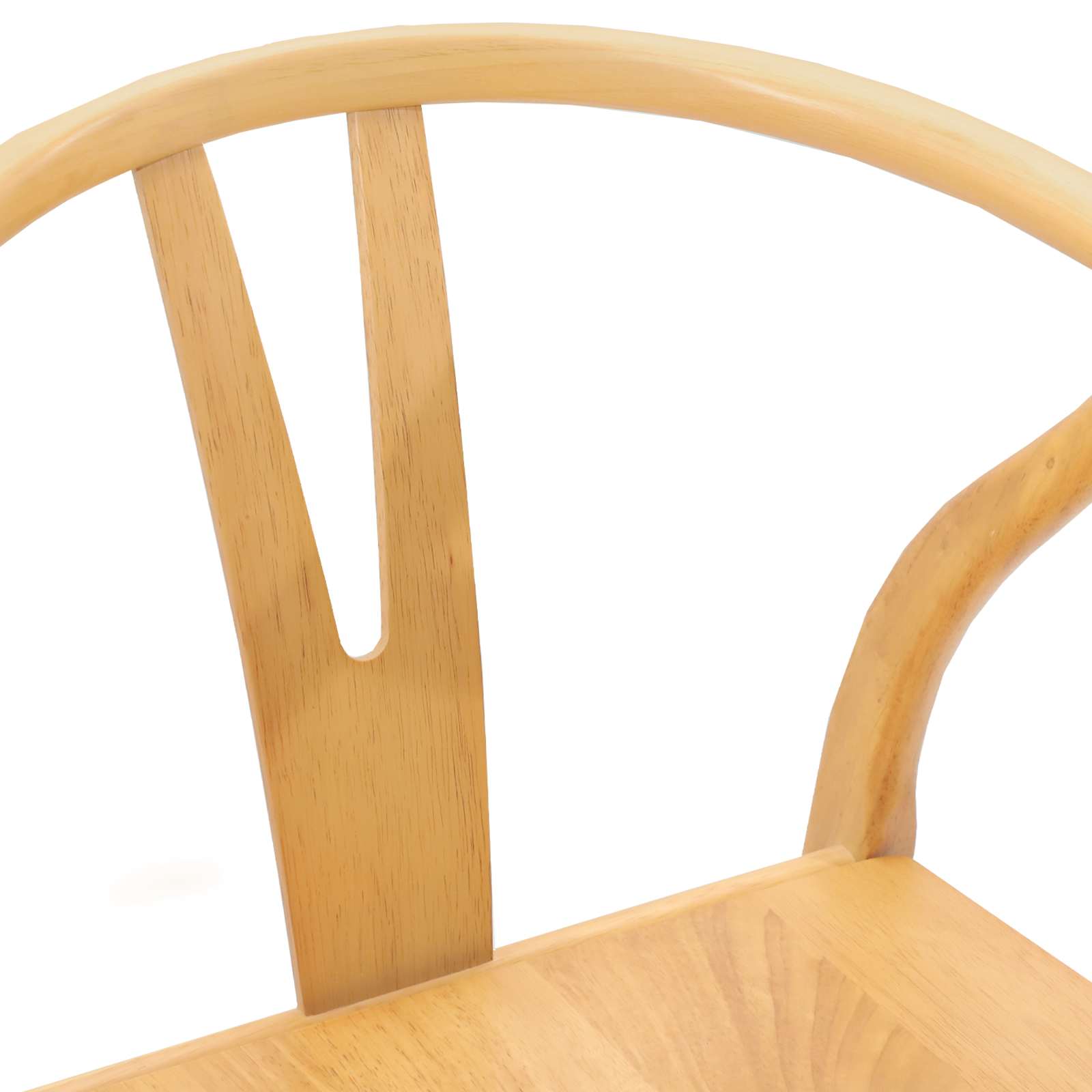 Scaun de sufragerie 2 pcs natural Lemn Solid de Cauciuc — imaginea 8