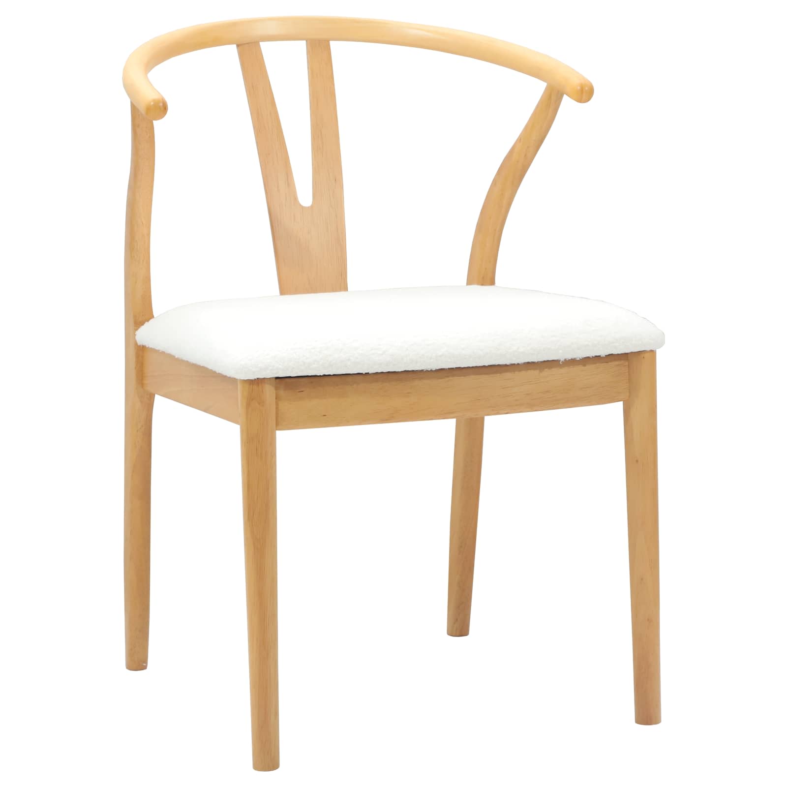 Scaun de sufragerie 2 pcs Natural si deschis — imaginea 4