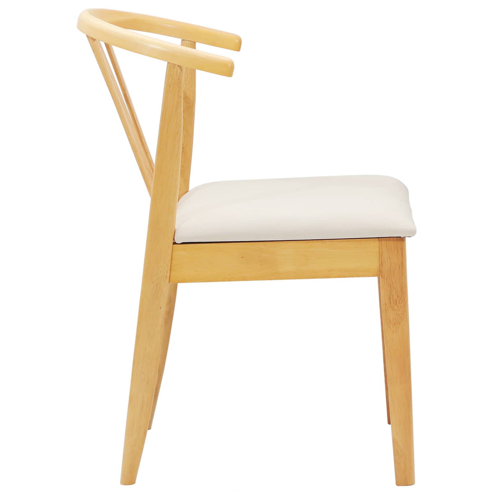 Scaun de sufragerie 2 pcs Natural si deschis — imaginea 6