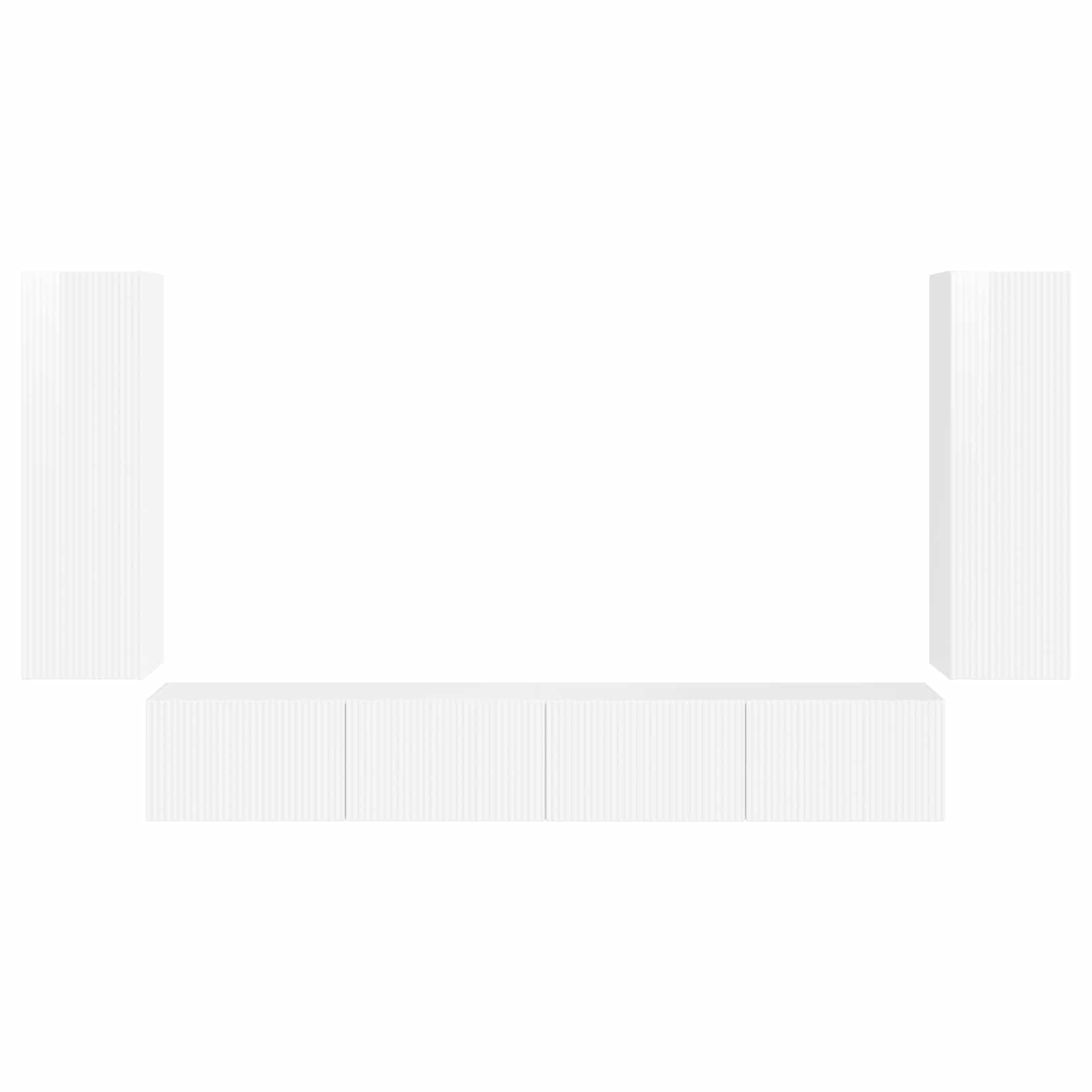 Pe perete 4 pcs Alb lucios — imaginea 7