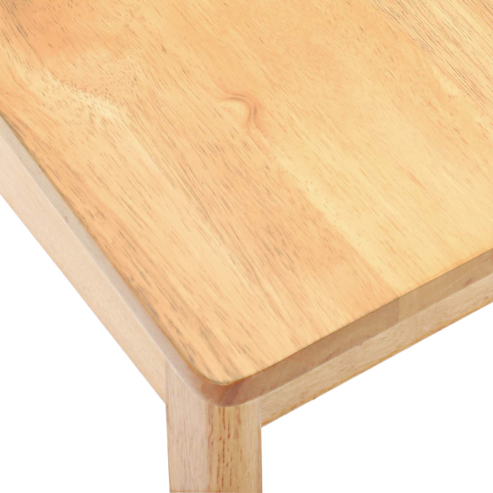 Scaun de sufragerie 2 pcs natural Lemn de cauciuc solid — imaginea 9