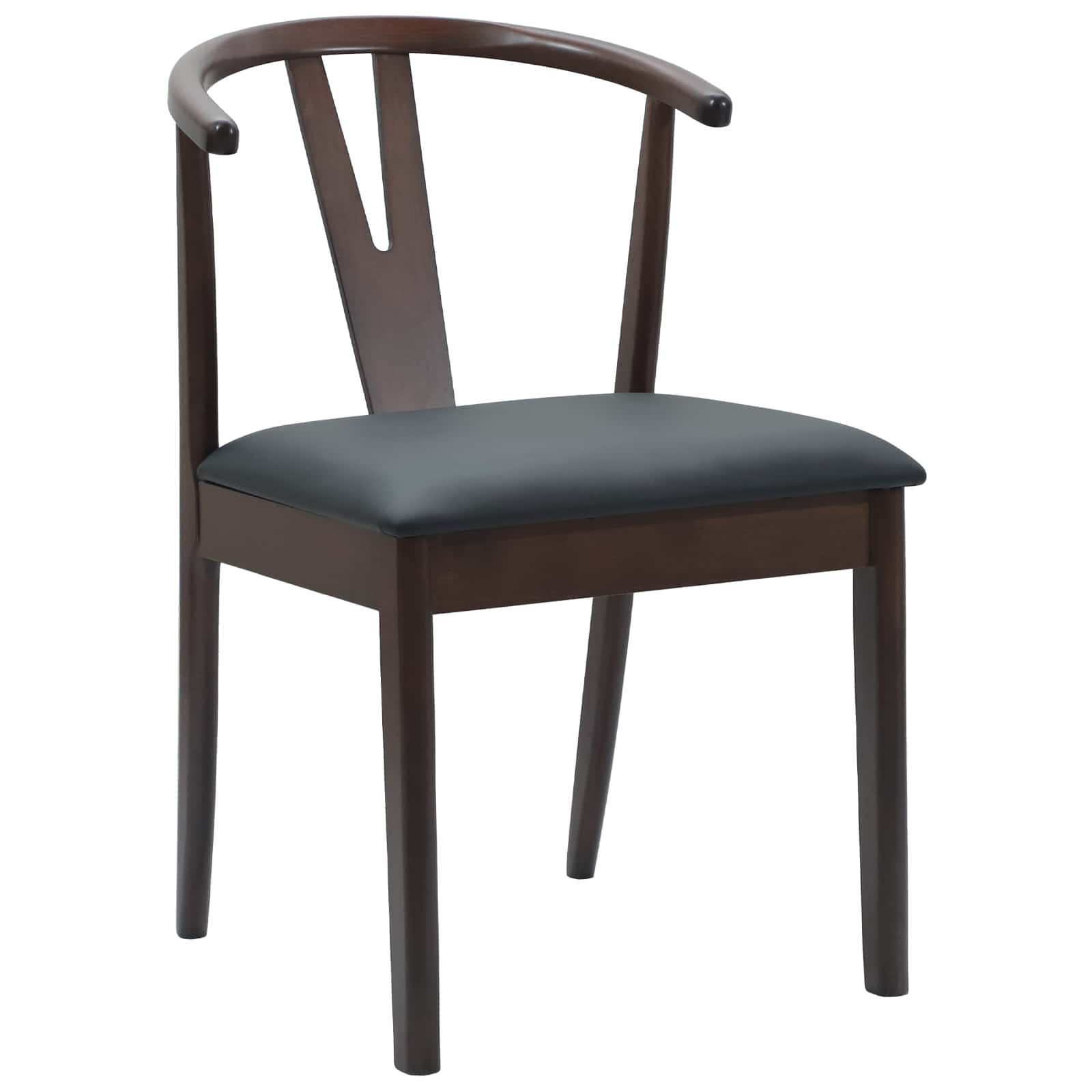 Scaun de sufragerie 2 pcs Maro deschis si negru — imaginea 4